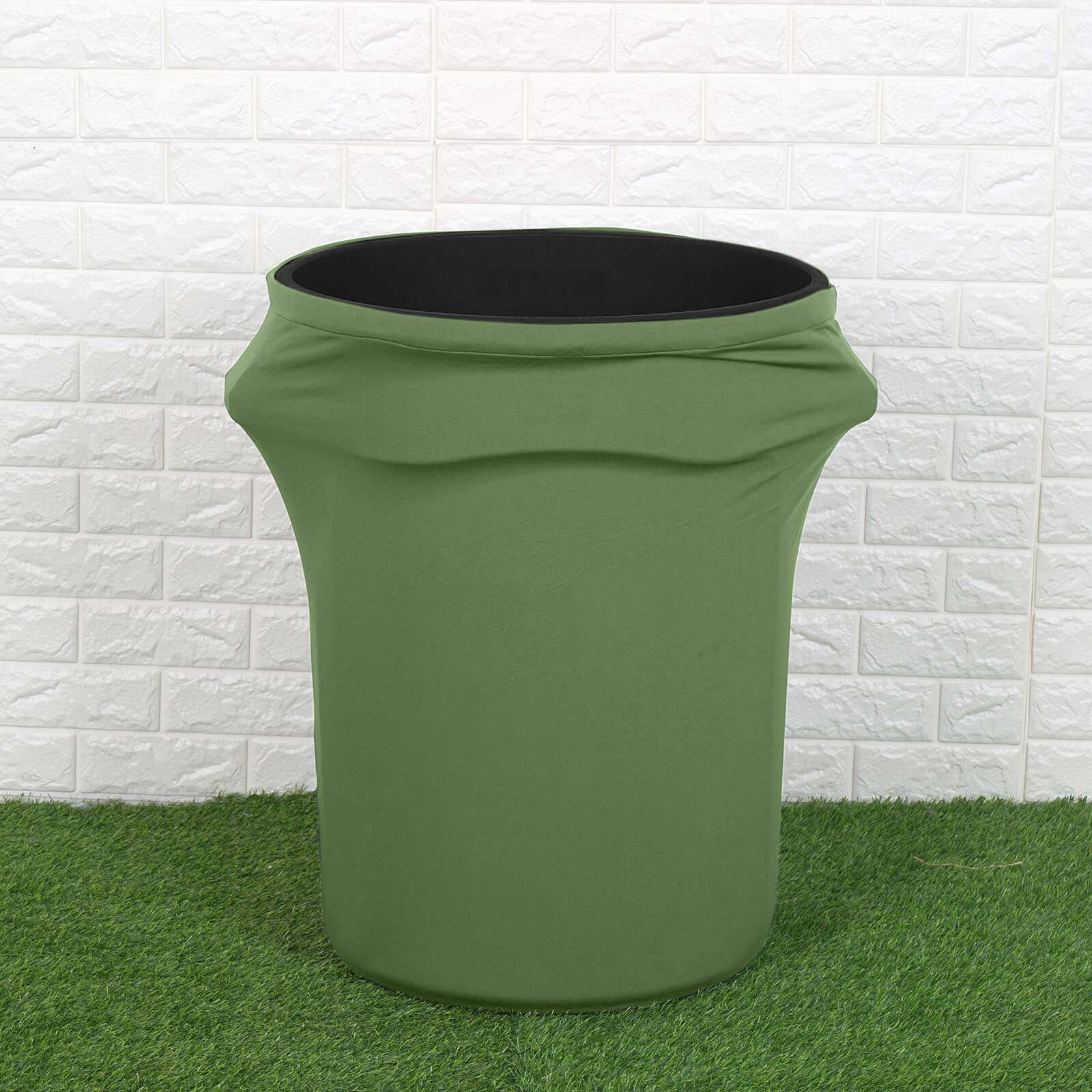 Amazing Green 41 - 50 Gallons Round Stretch Spandex Trash Bin Container Cover