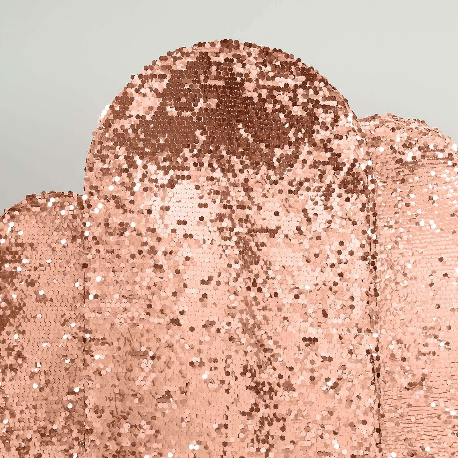 Hot Sale! 7ft Double-Sided Sparkly Rose Gold Payette Sequin Cover for Round Top Wedding Arch