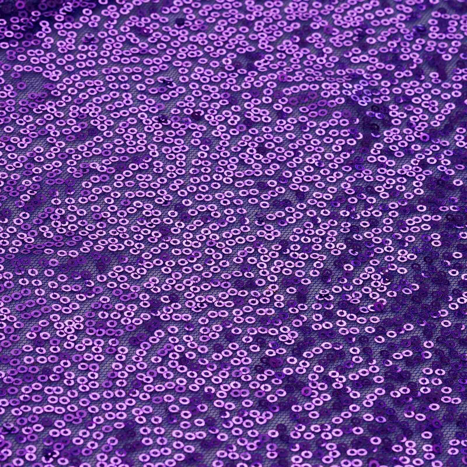 Sparkly Purple Sequin Fabric Roll - 54" x 4 Yards for DIY Crafts