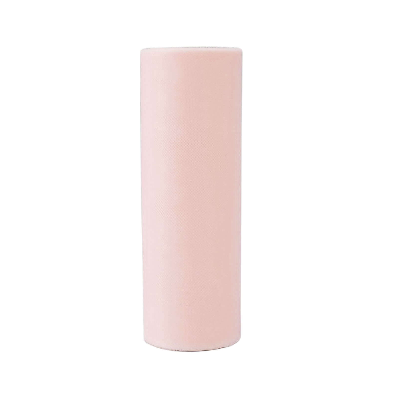 12-Inch Wide, 100-Yard Blush Tulle Fabric Bolt for Craft Projects