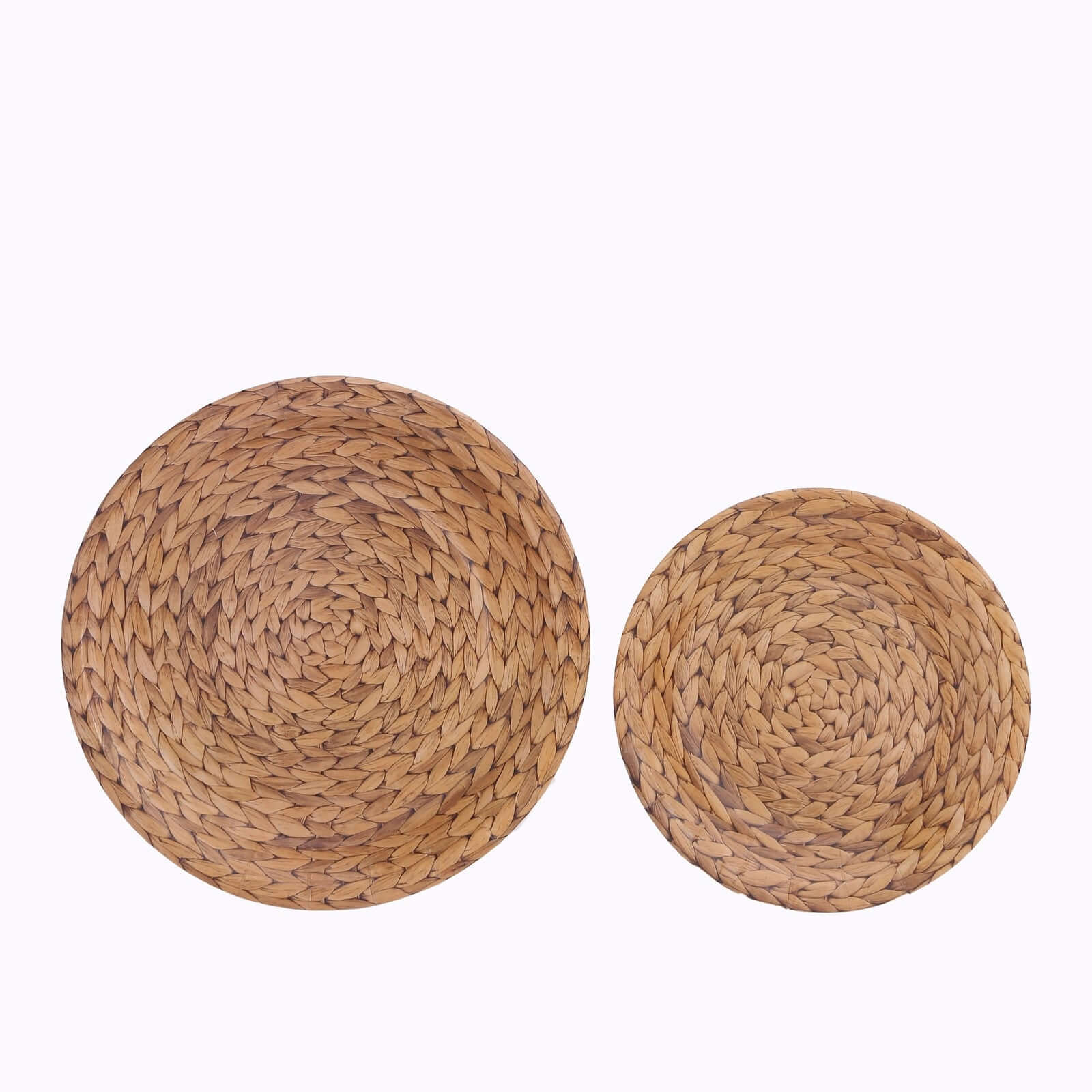25-Pack 7" Natural Round Paper Dessert Plates with Woven Rattan Print - Premium Disposable Plates for Indoor/Outdoor Events