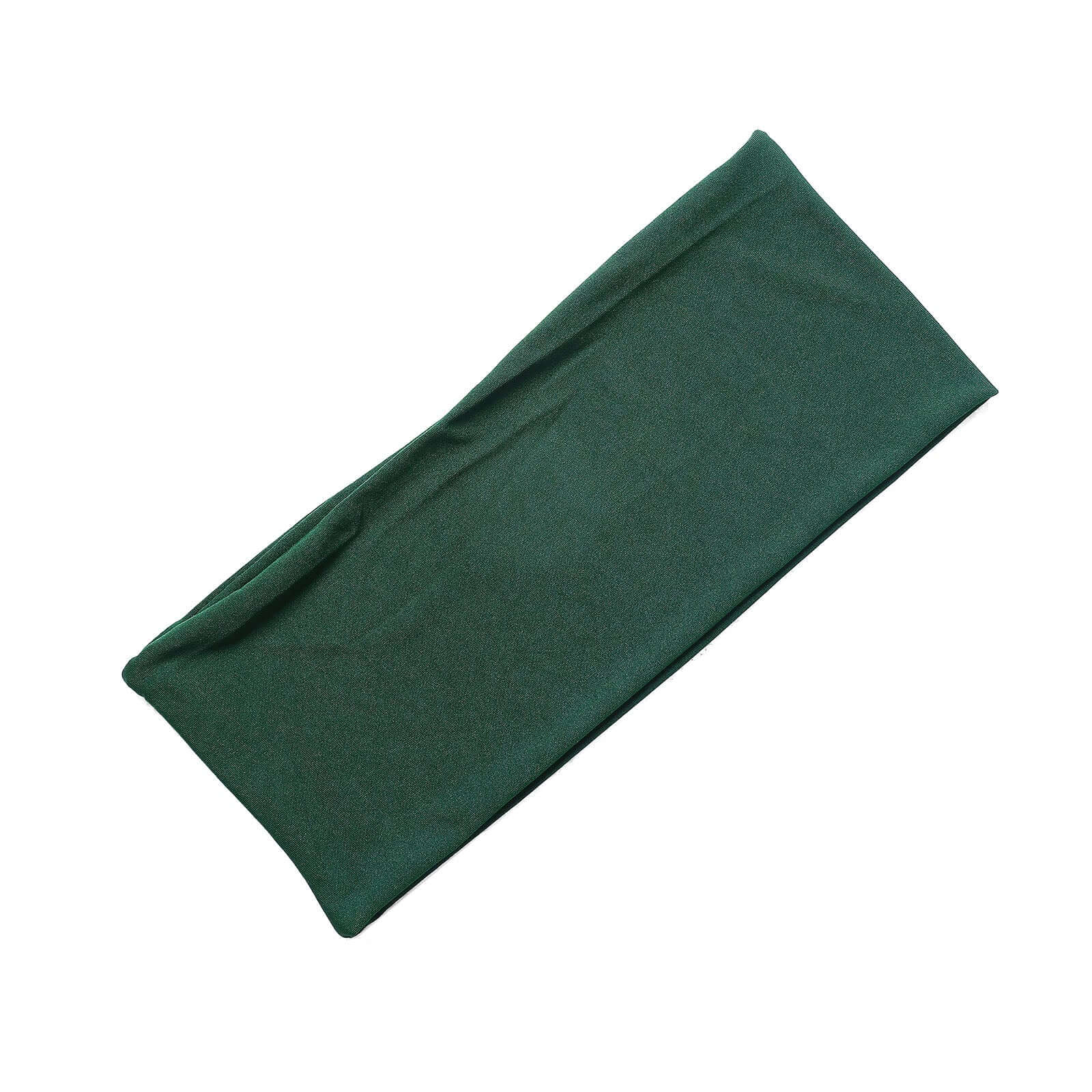 5-Pack Hunter Emerald Green Stretch Spandex Chair Sashes - Heavy Duty for Events