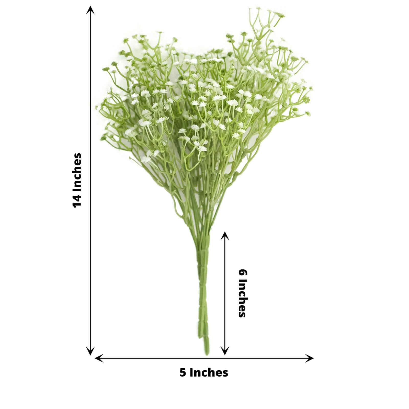 Hot Sale! 3 Pieces of 14-Inch Artificial White Baby’s Breath Gypsophila Flower Arrangements for Indoor Decor