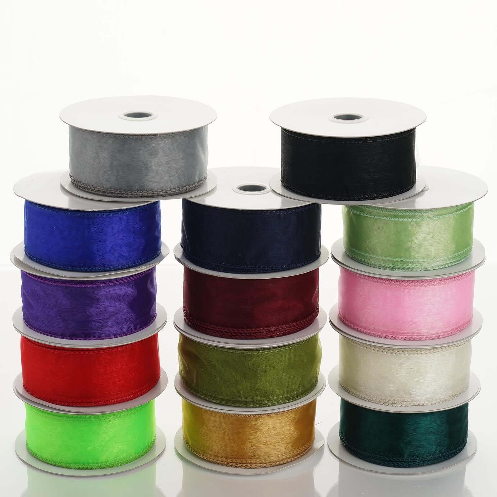 Hot Deal! 10 Yards of 1.5" Fuchsia Sheer Organza Wired Edge Ribbon