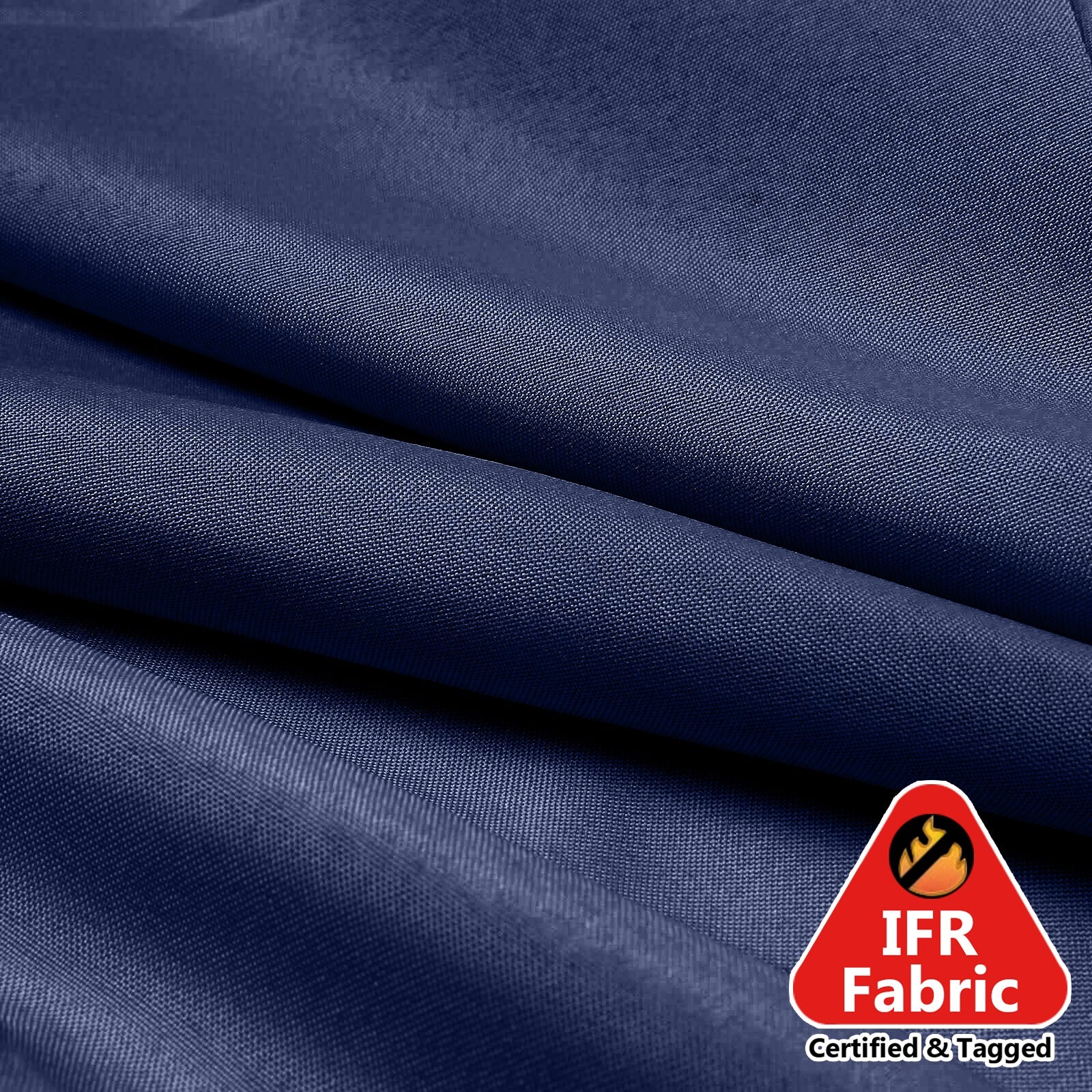54-Inch Wide, 10-Yard Navy Blue Fire-Retardant Polyester Fabric Bolt for DIY Crafts and Decor