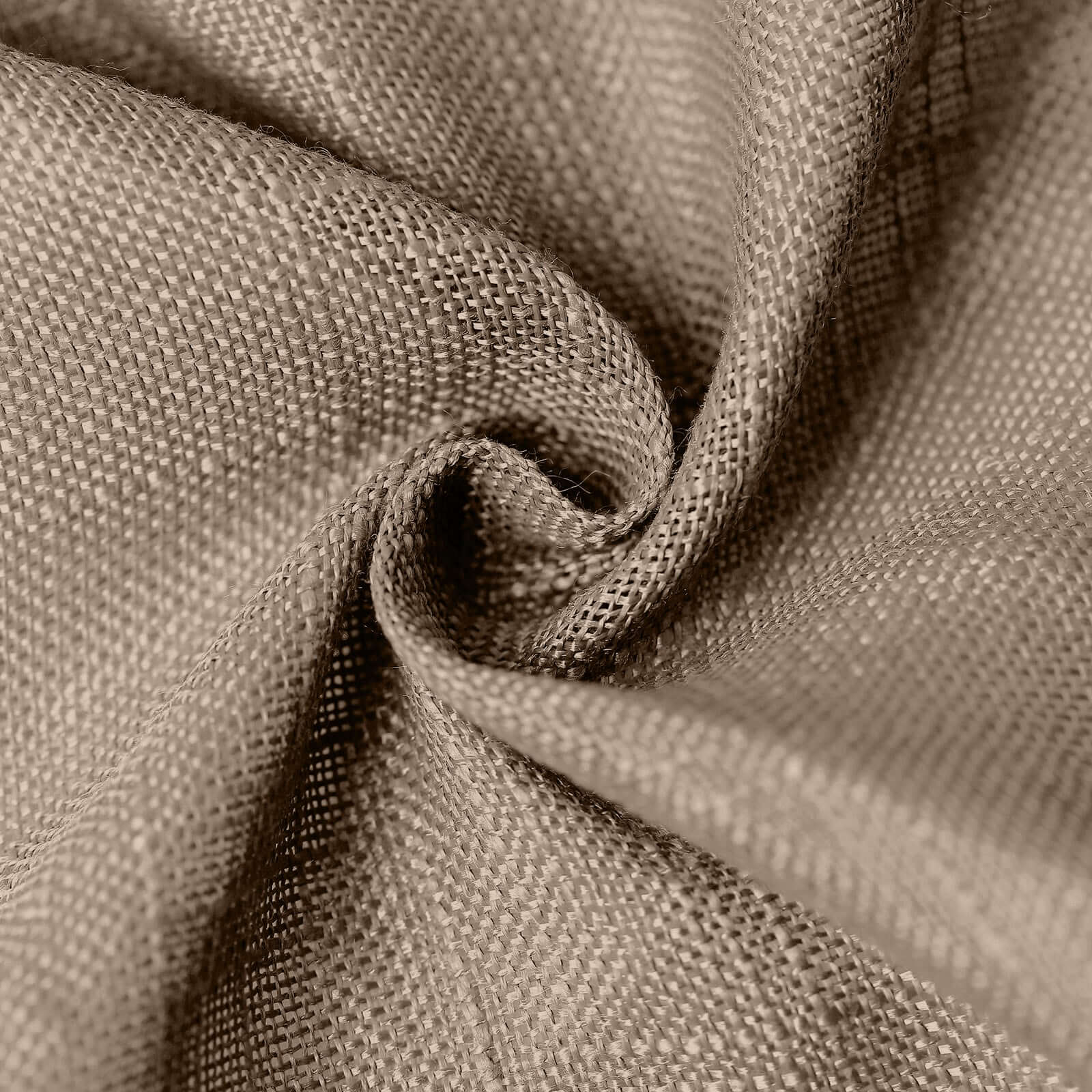 Hot! Taupe Faux Linen 120 Round Wrinkle-Resistant Tablecloth