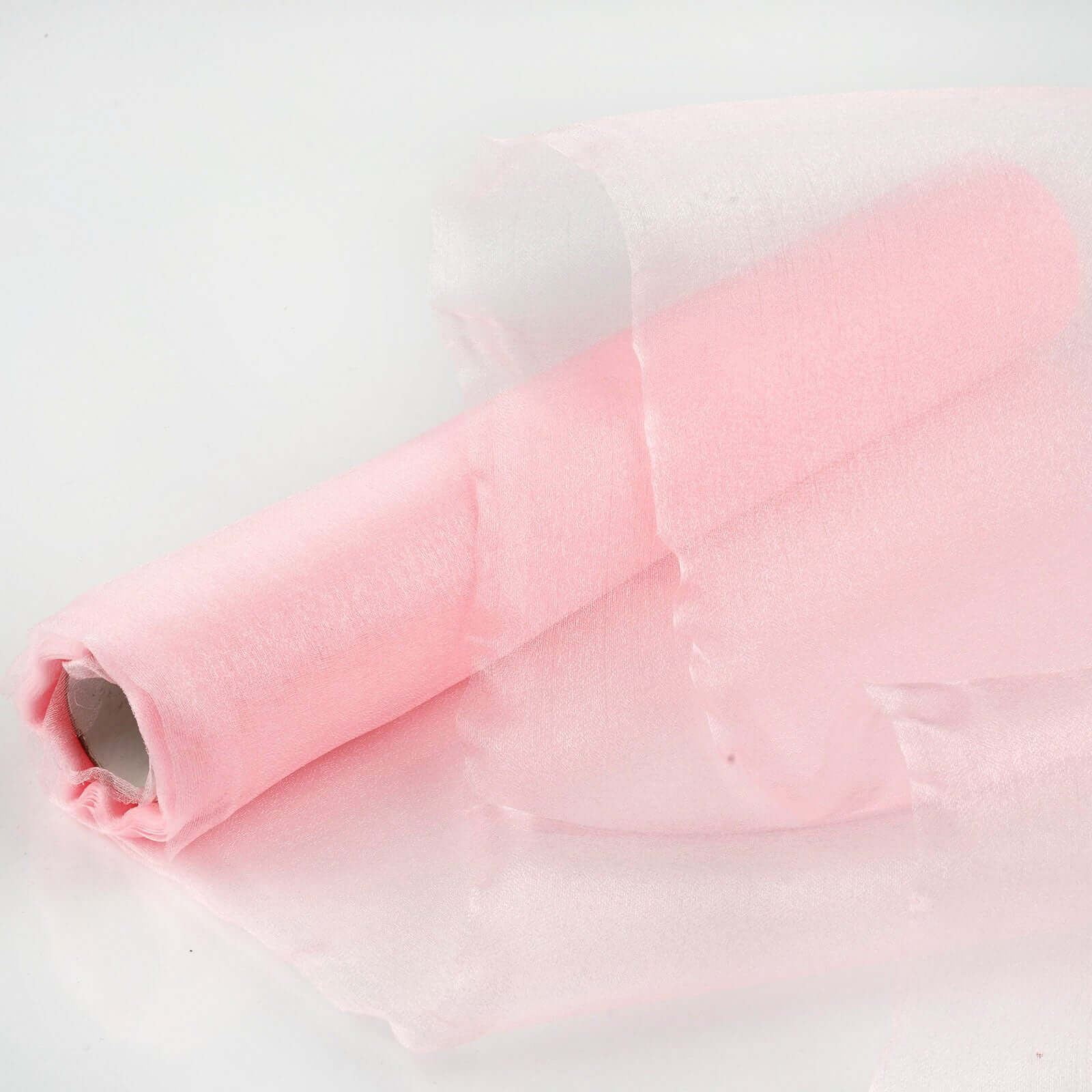 10-Yard Pink Sheer Chiffon Fabric Bolt for DIY Voile Drapery