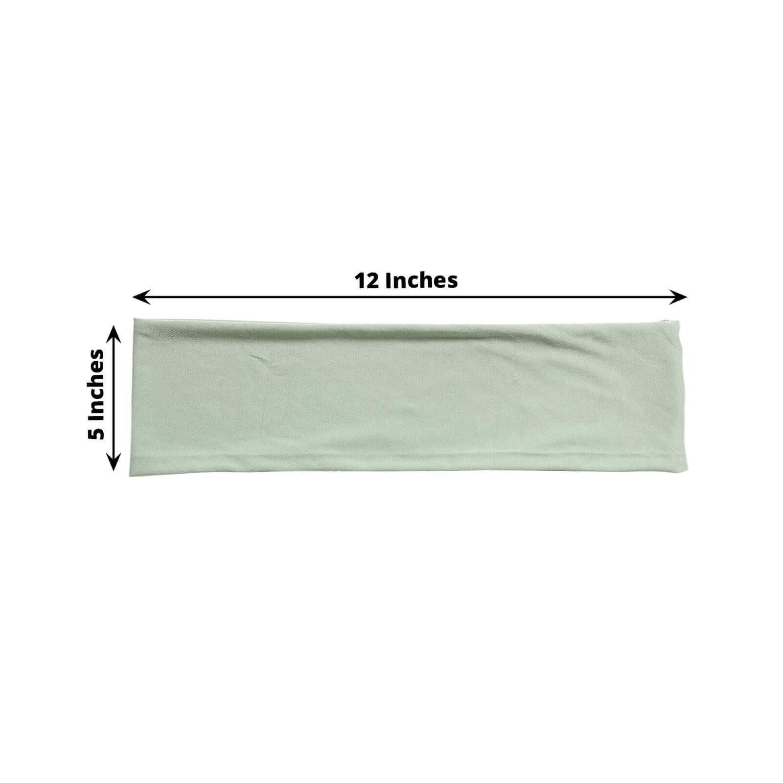5-Pack Stretchable Spandex Chair Sashes in Sage Green - Ideal for Weddings and Events