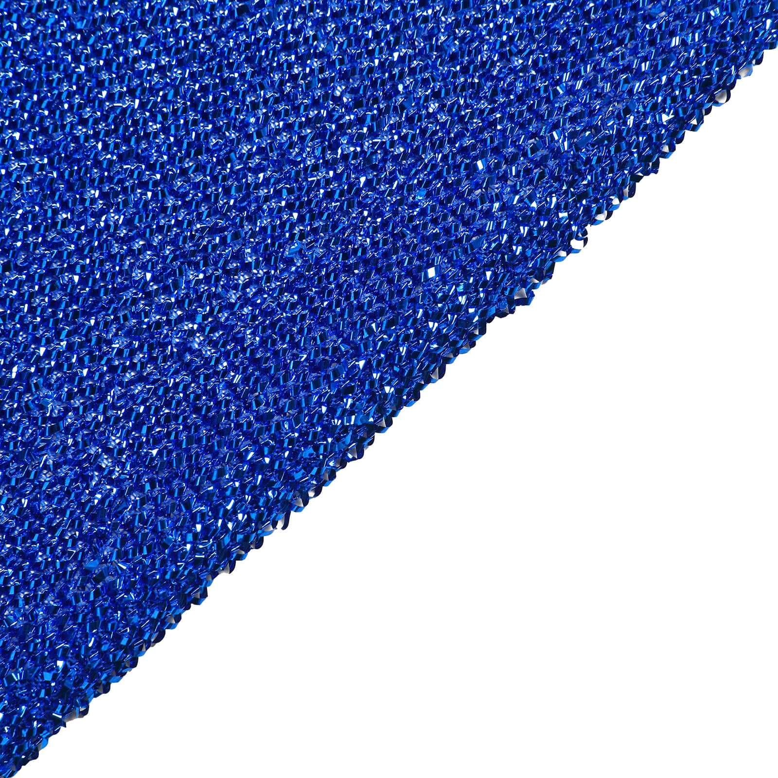 7.5ft Royal Blue Metallic Shimmer Tinsel Spandex Double-Sided Wedding Arch Cover - Ideal Photo Backdrop