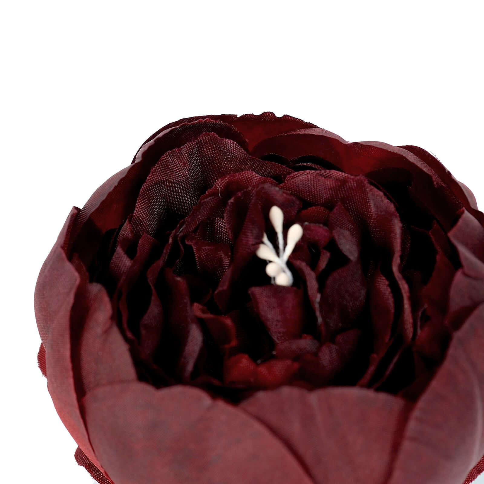 Hot Sale! 10-Pack Burgundy Artificial Peony Flower Heads for DIY Craft, Event Styling & Floral Arrangements