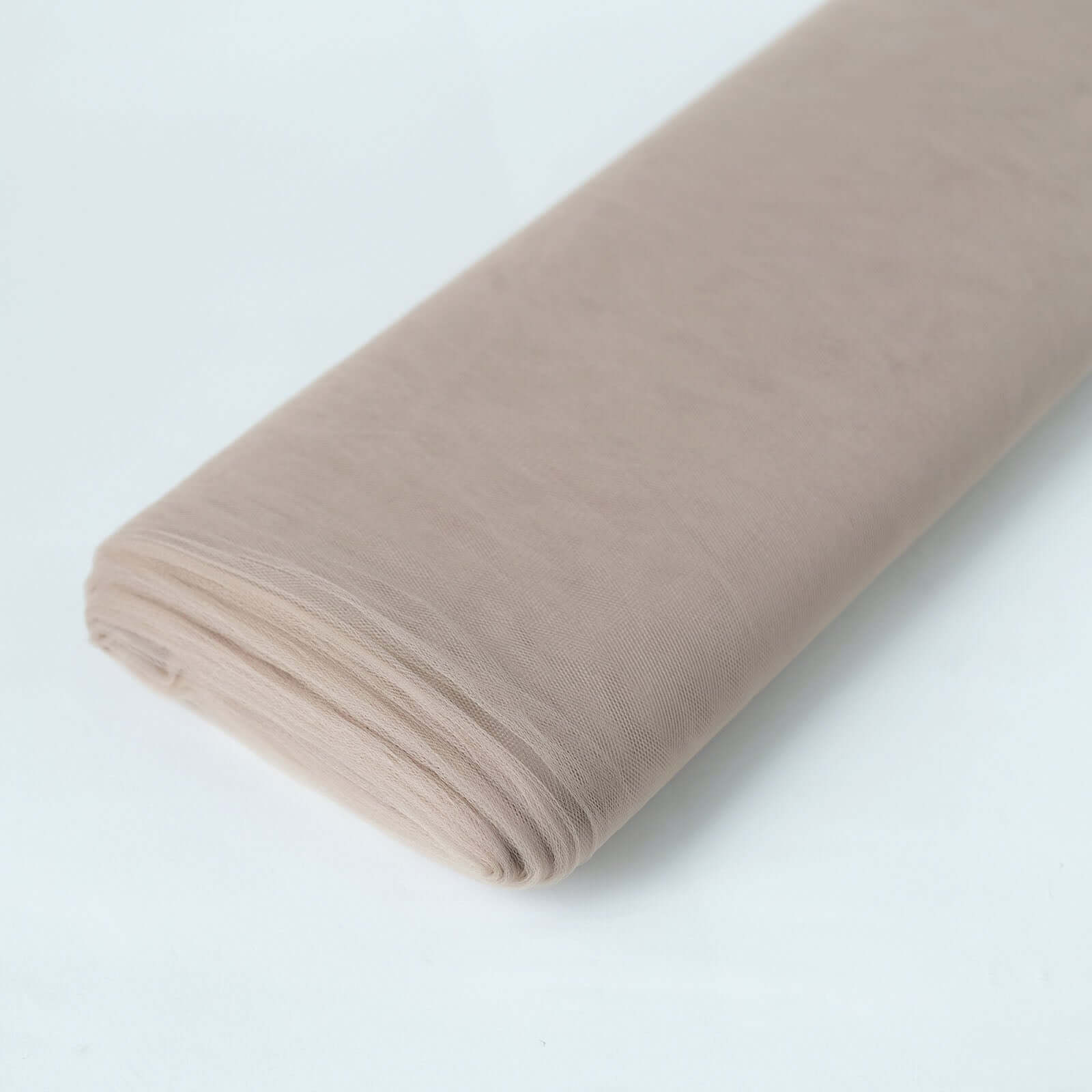 40-Yard Taupe Tulle Fabric Bolt, 54-Inch Wide, Ideal for DIY Crafts