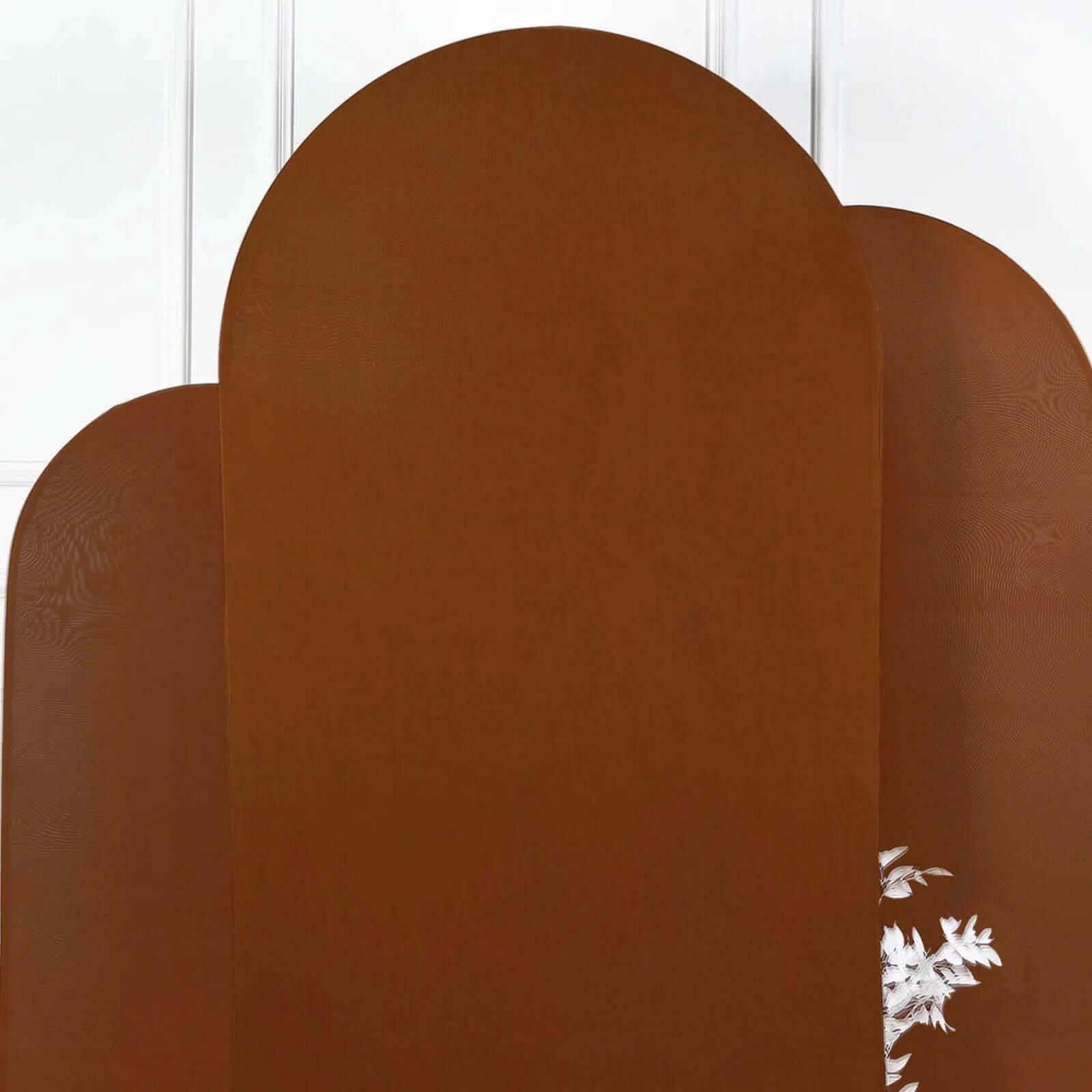 7ft Cinnamon Brown Double-sided Spandex Fitted Cover for Round Top Wedding Arch Stand