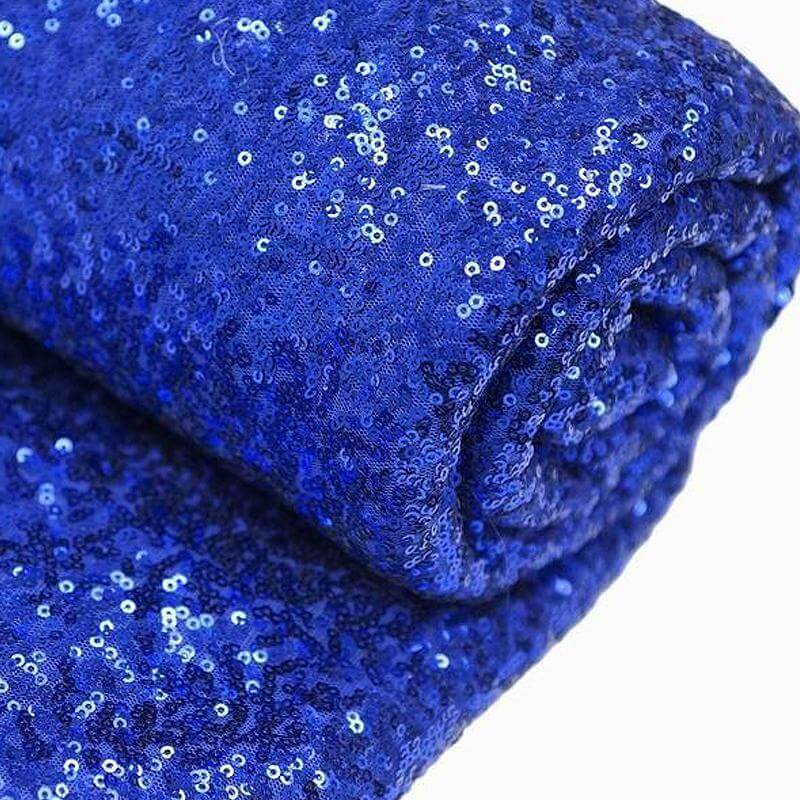 Hot Sale! 54-Inch Wide, 4-Yard Royal Blue Sequin Fabric Roll for DIY Crafts