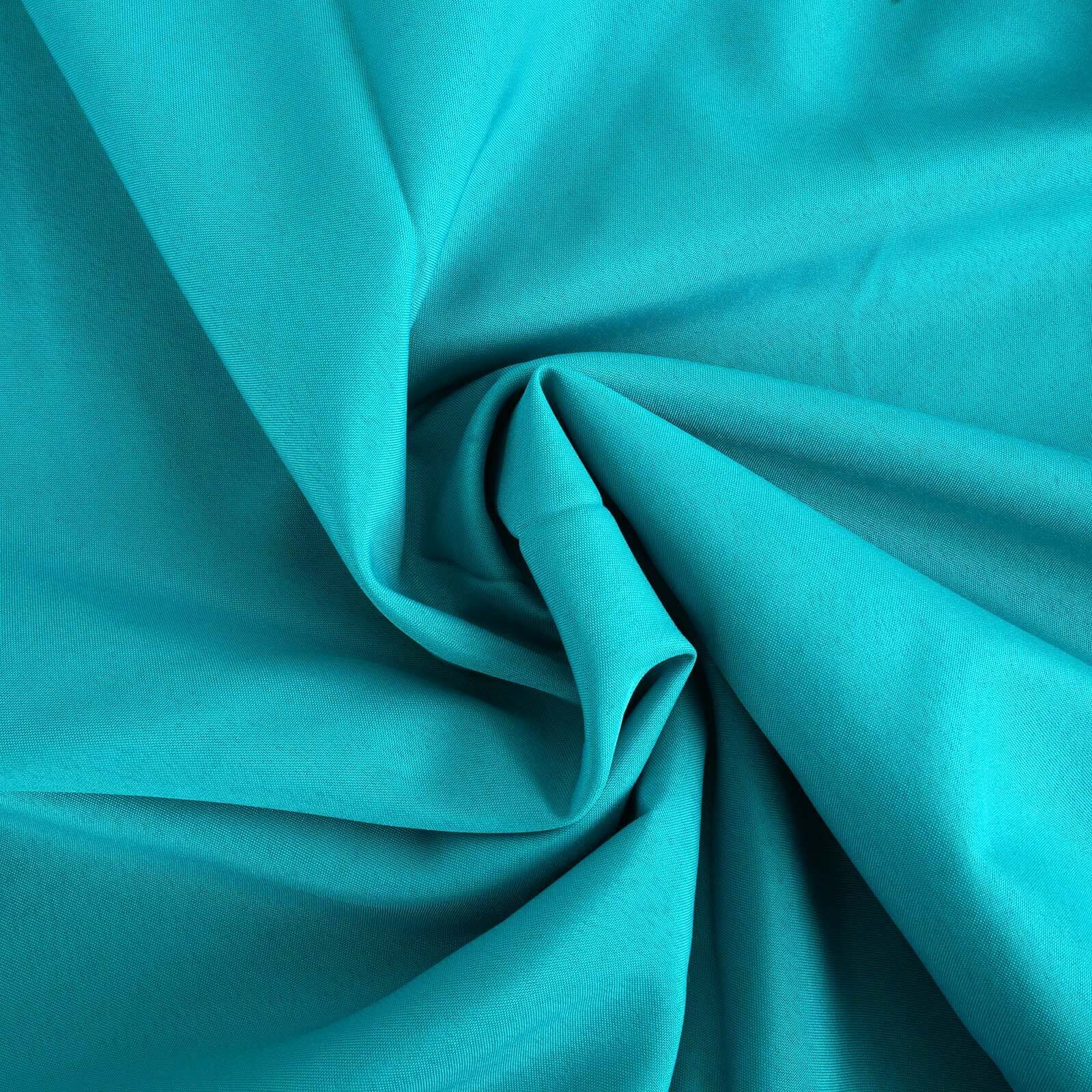 Wrinkle-Resistant Turquoise Polyester 108-Inch Round Tablecloth