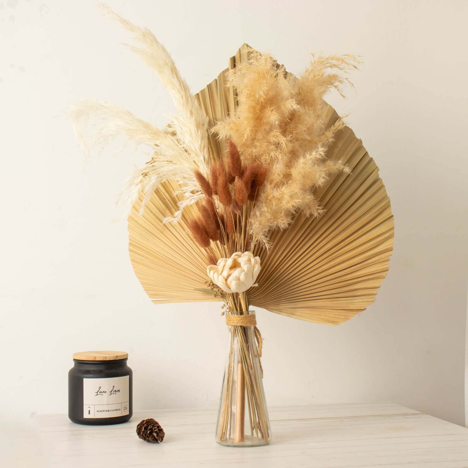 50-Pack Brown Dried Bunny Tail Grass - Rustic Ornamental Grass for Farmhouse Decor & Floral Events