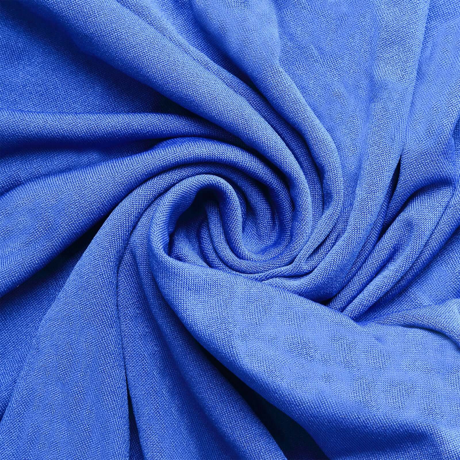 Hot Sale! Set of 5 Royal Blue Stretchable Spandex Cylinder Pedestal Stand Covers - 160 GSM