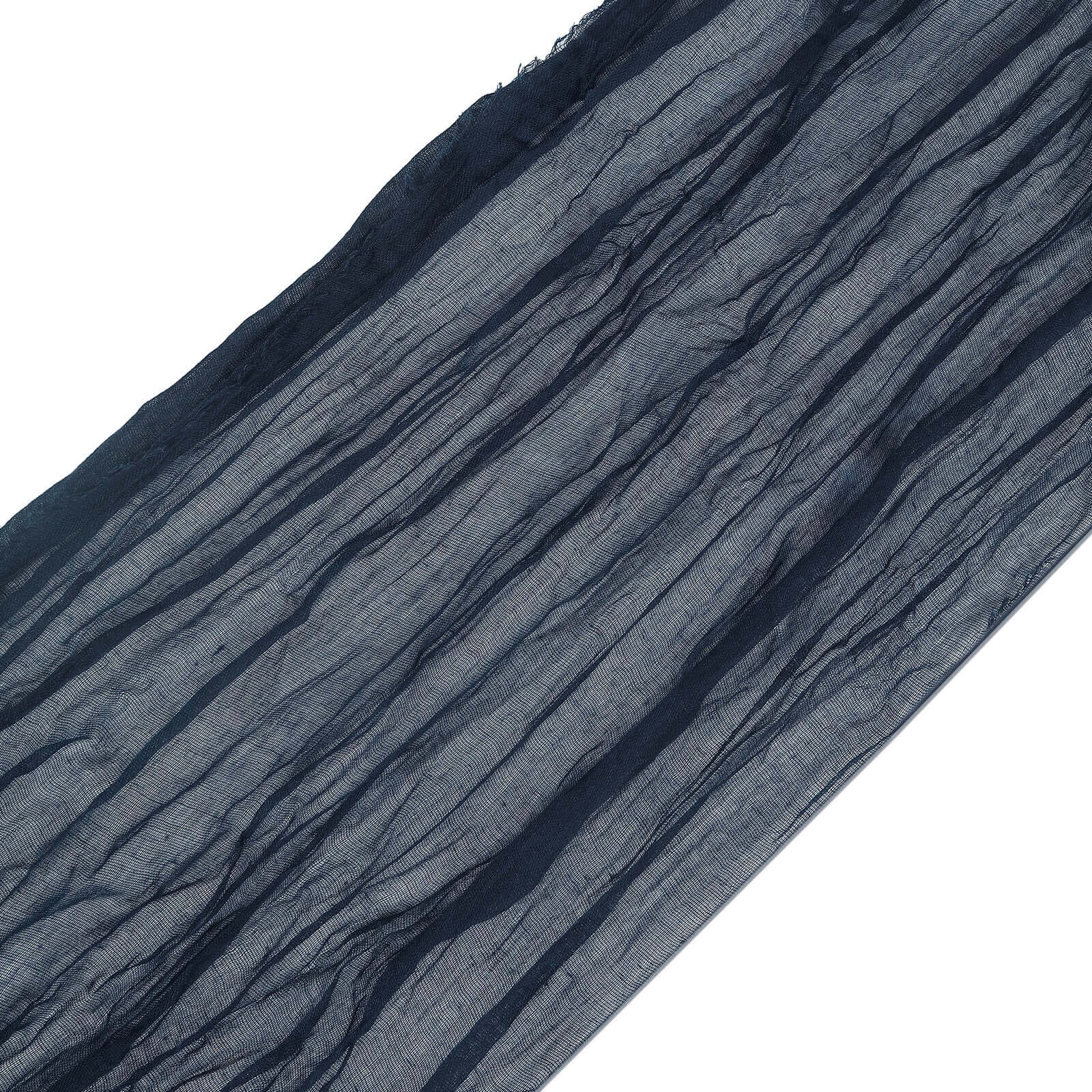 5-Pack Navy Blue Cheesecloth Gauze Chair Sashes - Ideal Boho Decor for Weddings & Parties
