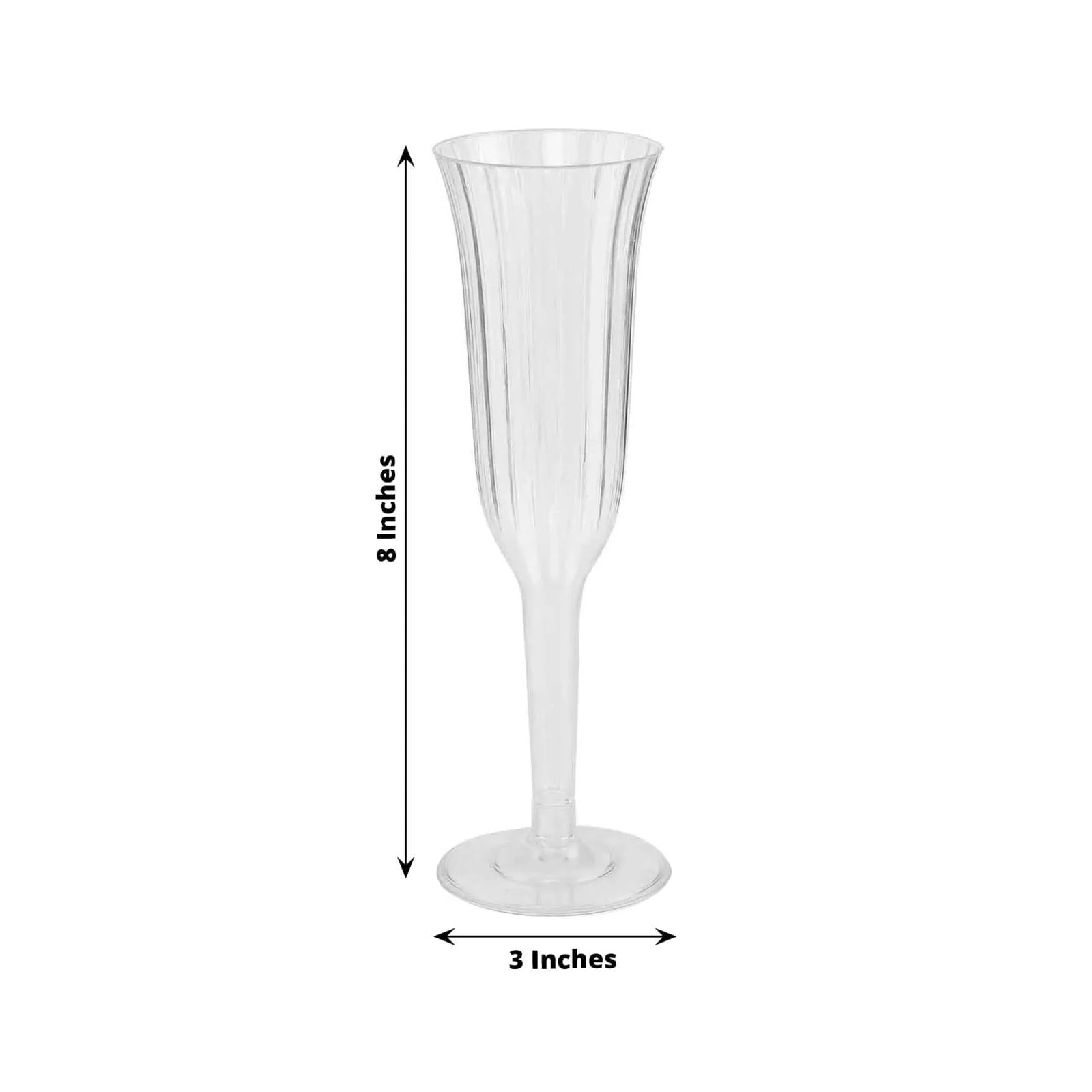12-Pack Disposable 6oz Clear Flared Plastic Champagne Flutes - Ideal for Special Occasions