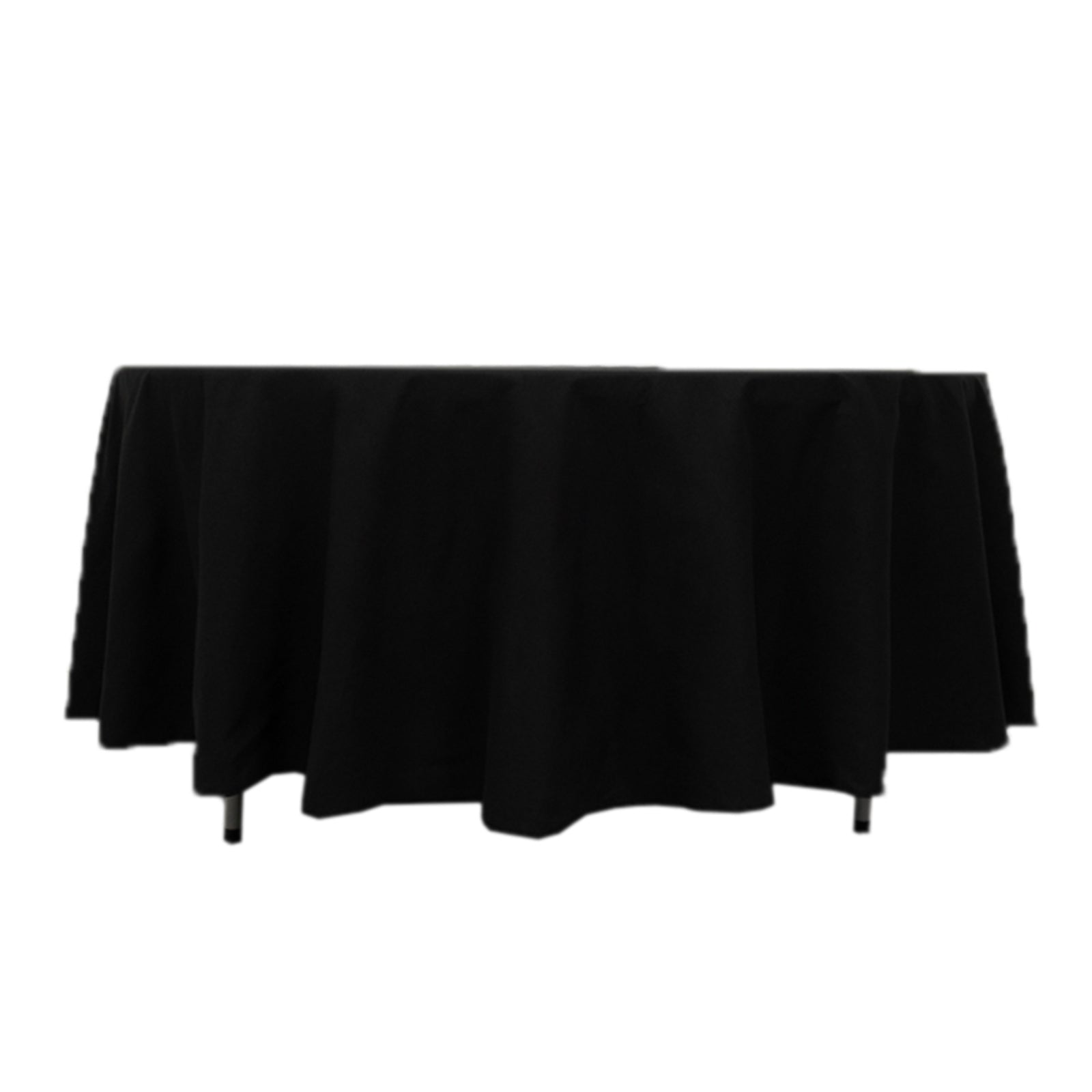 Exclusive Wrinkle-Resistant Black 108" Cotton Blend Round Tablecloth for Special Occasions