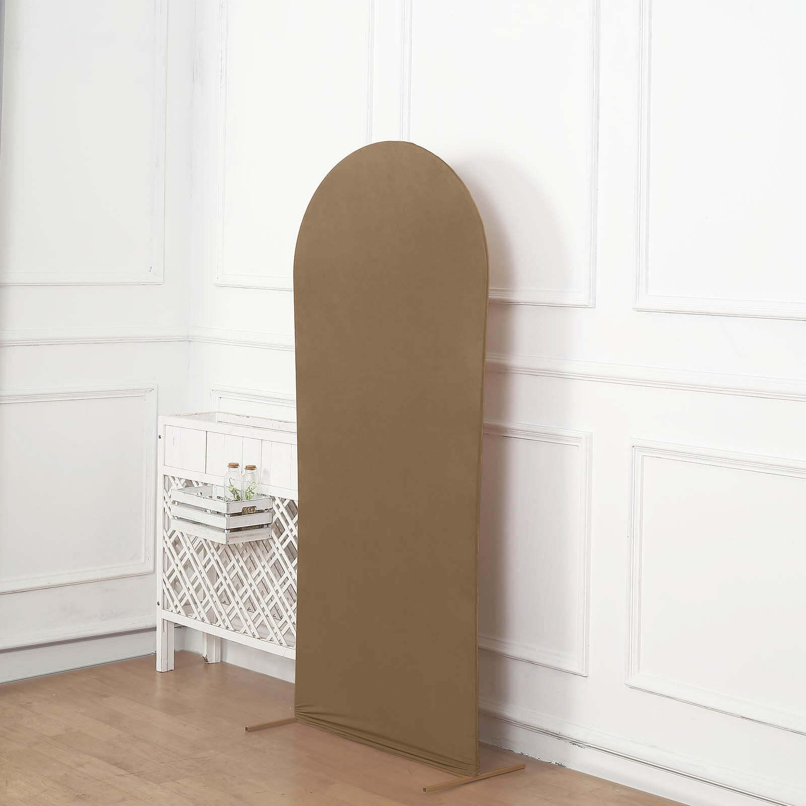 Hot! 5ft Matte Taupe Spandex Cover for Round Top Wedding Arch