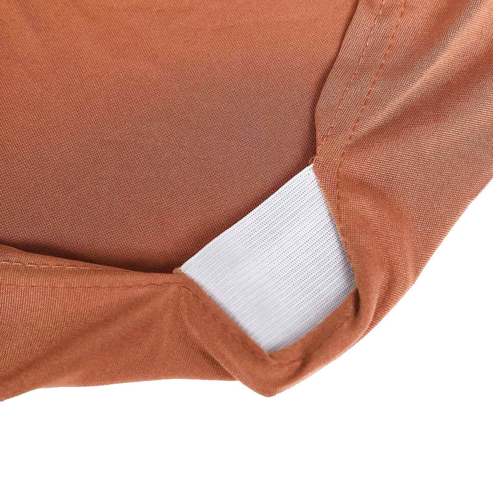 Terracotta (Rust) Spandex Stretch Slip-On Chair Cover for Banquet Chairs - 160GSM Fabric