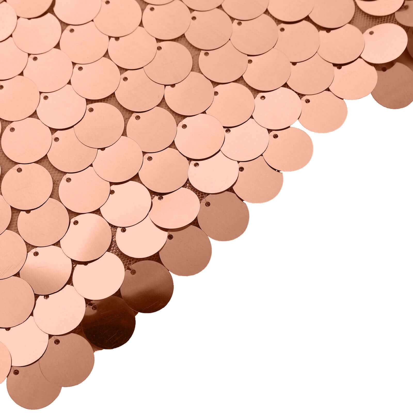 5ft Double-Sided Sparkly Rose Gold Payette Sequin Cover for Round Top Wedding Arch