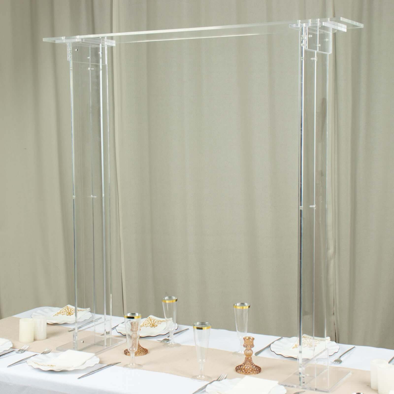 Hot Sale! Clear Acrylic Rectangular Flower Stand - Ideal Decorative Table Centerpiece for Events