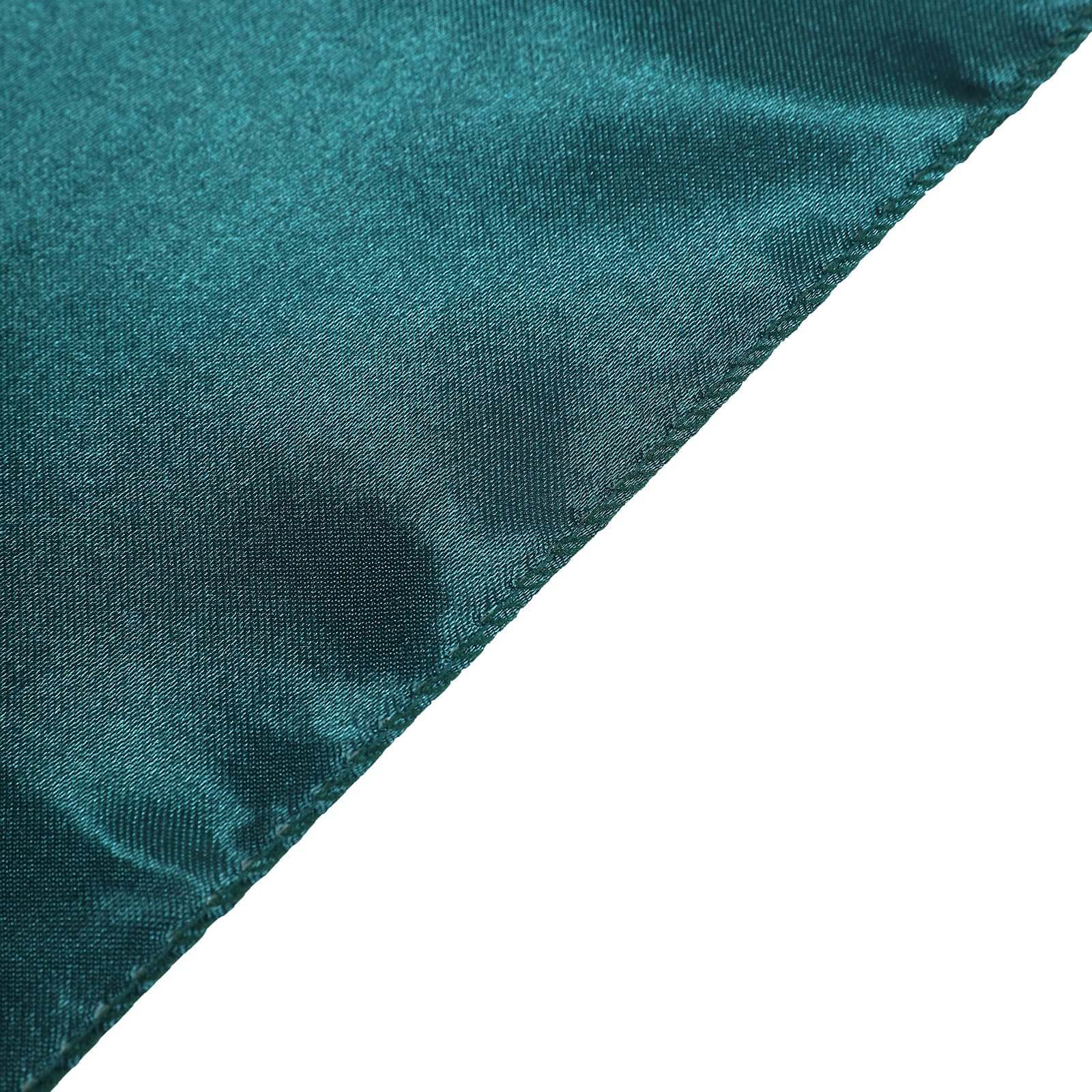 5-Pack Peacock Teal Satin Chair Sashes - Durable & Shiny Decor