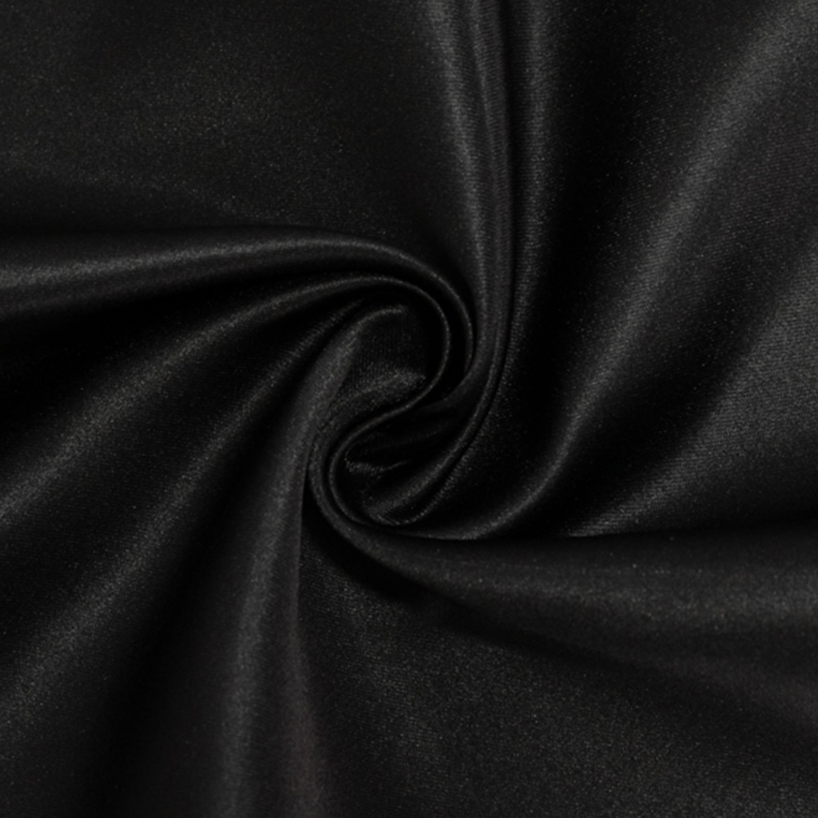 Black Lamour Satin 54x54 Square Table Overlay - Durable & Silk-Like for Weddings & Parties