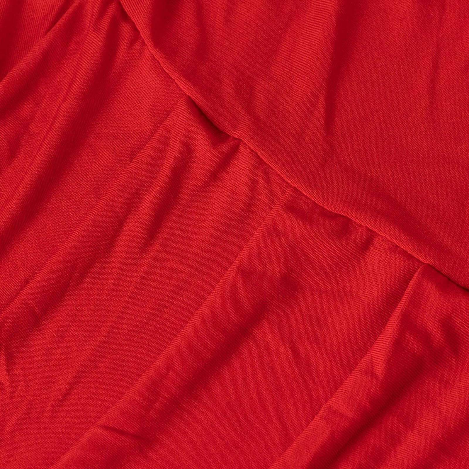 Hot Deal! Red Spandex Stretch Chair Cover with Ruffle Pleated Skirt for Banquet Chairs (1-Piece)