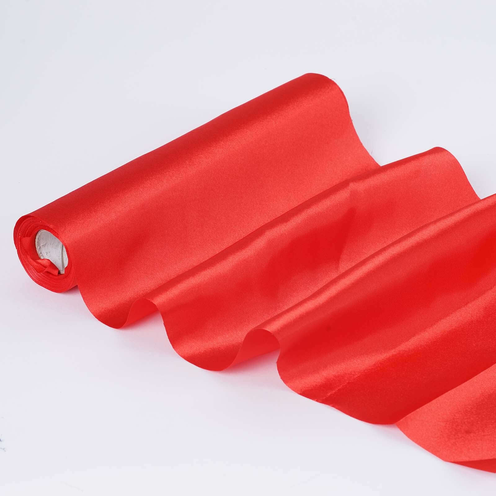 Wholesale Red Satin Fabric Bolt - 12 Feet Wide, 10 Yards Long for DIY Crafts