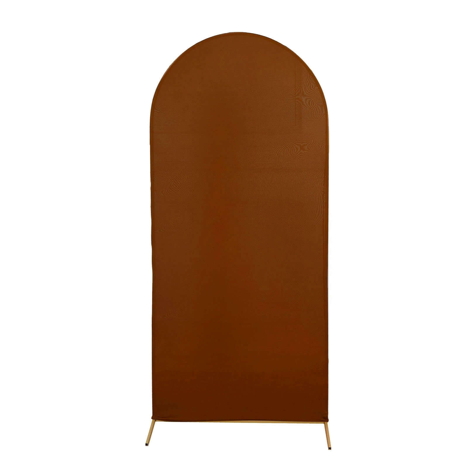 6ft Double - sided Cinnamon Brown Spandex Fitted Cover for Round Top Wedding Arch