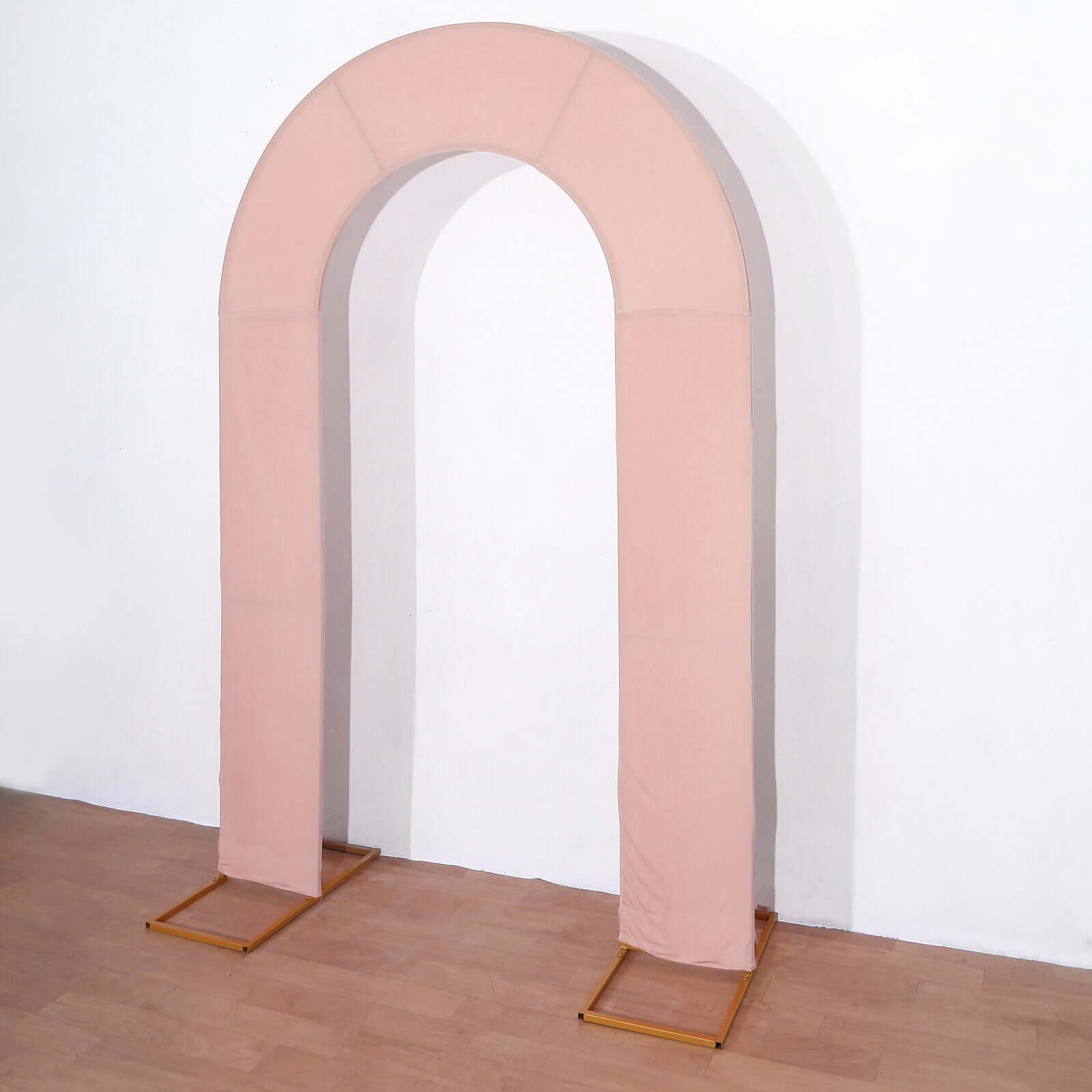 Hot Sale! 8ft Dusty Rose Spandex U-Shaped Fitted Slipcover for Wedding Arch Backdrop