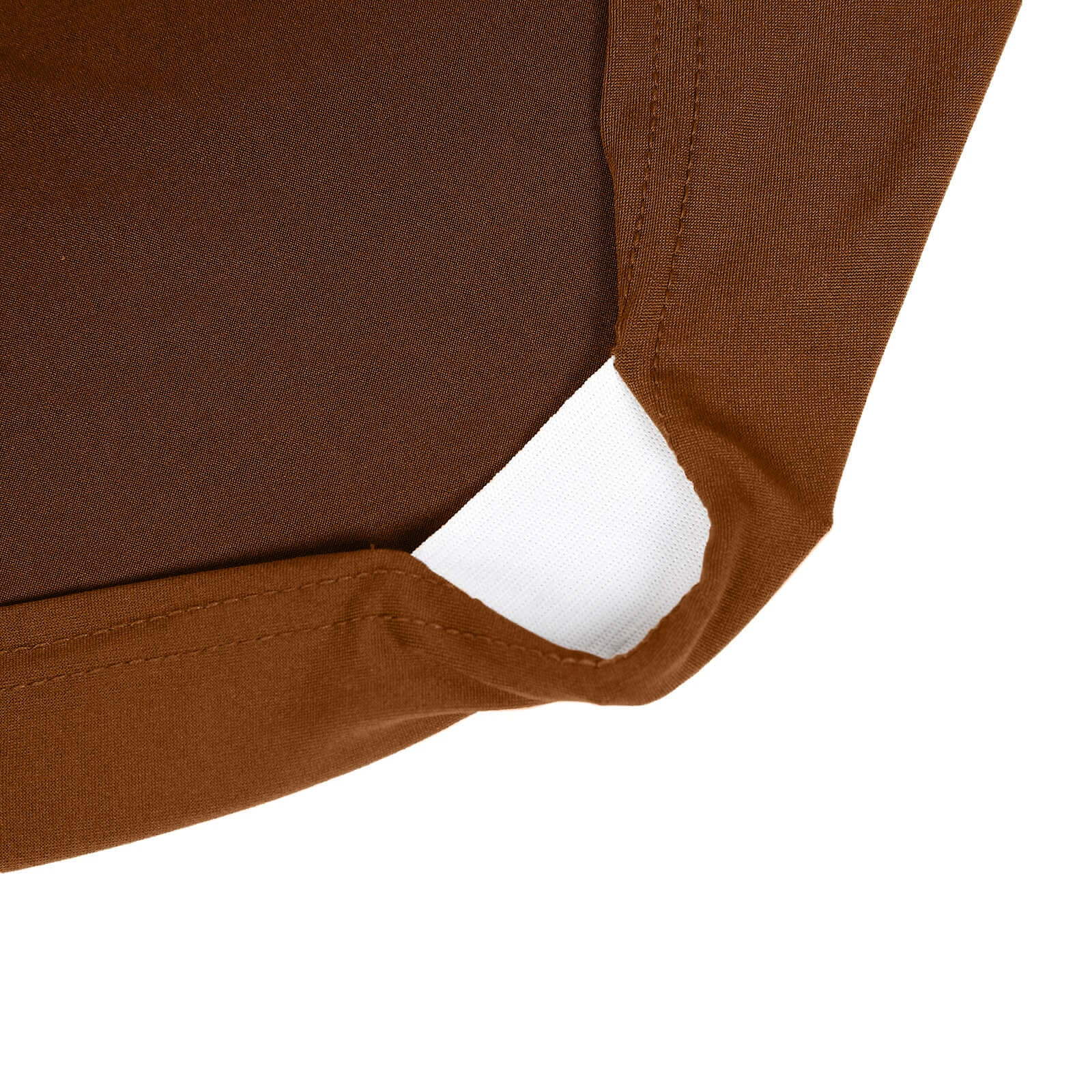 Cinnamon Brown Stretch Spandex 160GSM Slip-On Chair Cover for Banquet Chairs