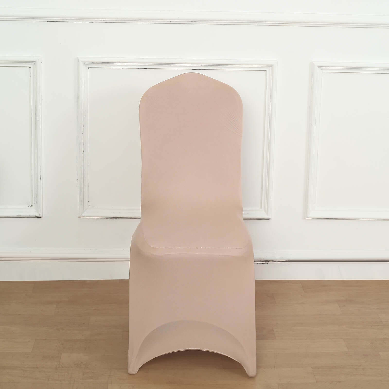 Hot Sale! Nude Spandex Stretch Slip-On Chair Cover for Banquet Chairs, 160GSM Fabric