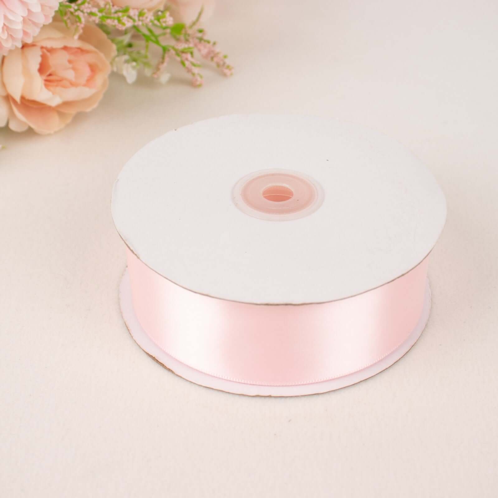 50 Yards 1.5 - inch Blush High - quality Single - faced Decorative Polyester Satin Ribbon