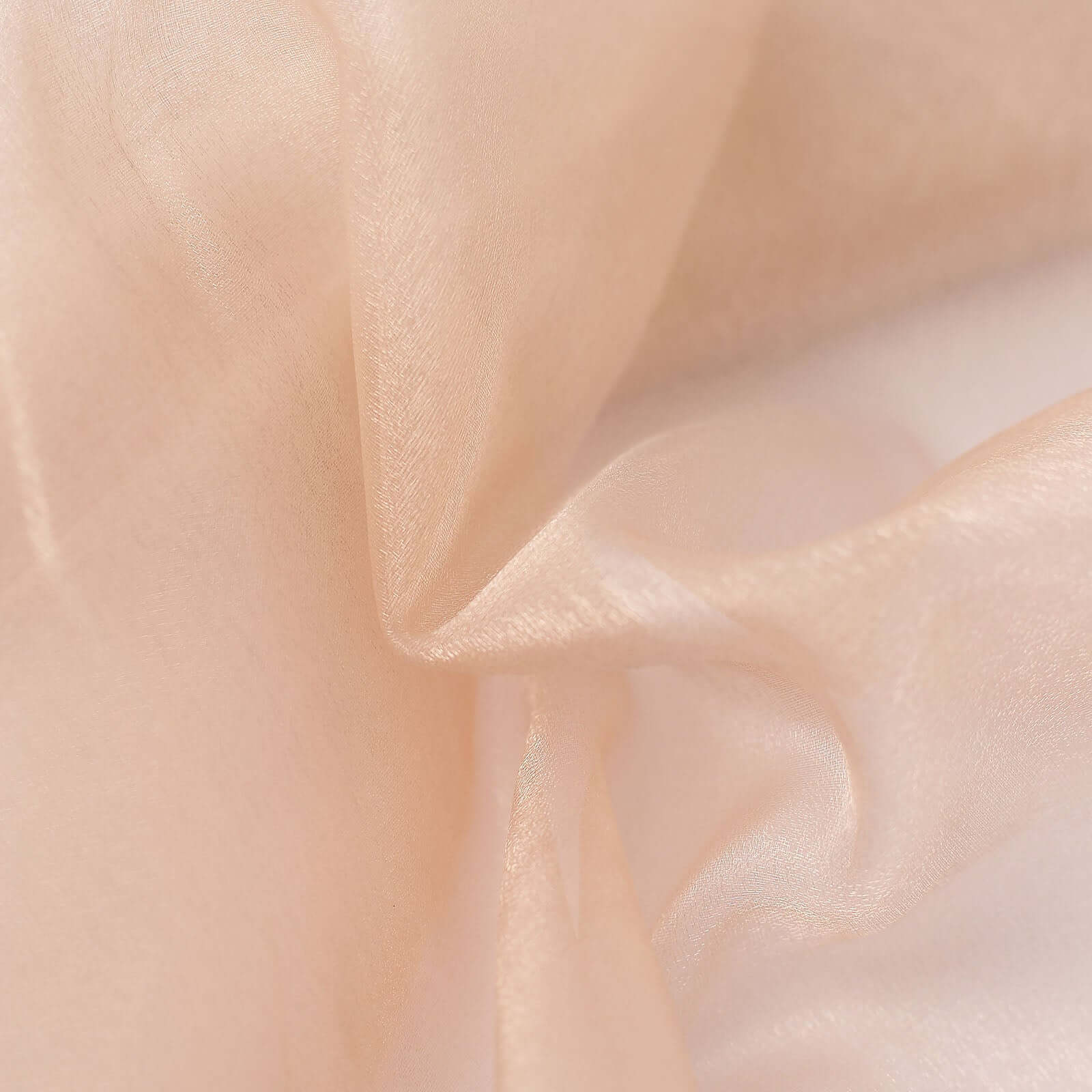 10yd Nude High-Quality Sheer Chiffon Fabric Bolt for DIY Drapery