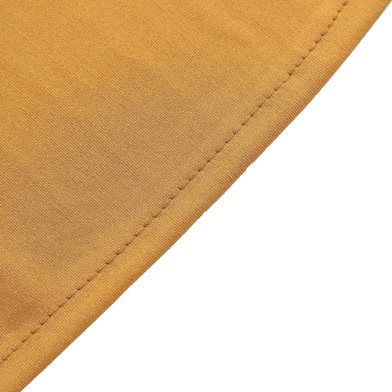 2-Piece Gold Spandex Fitted Covers for 6ft and 8ft Round Top & Double Arch Wedding Backdrops