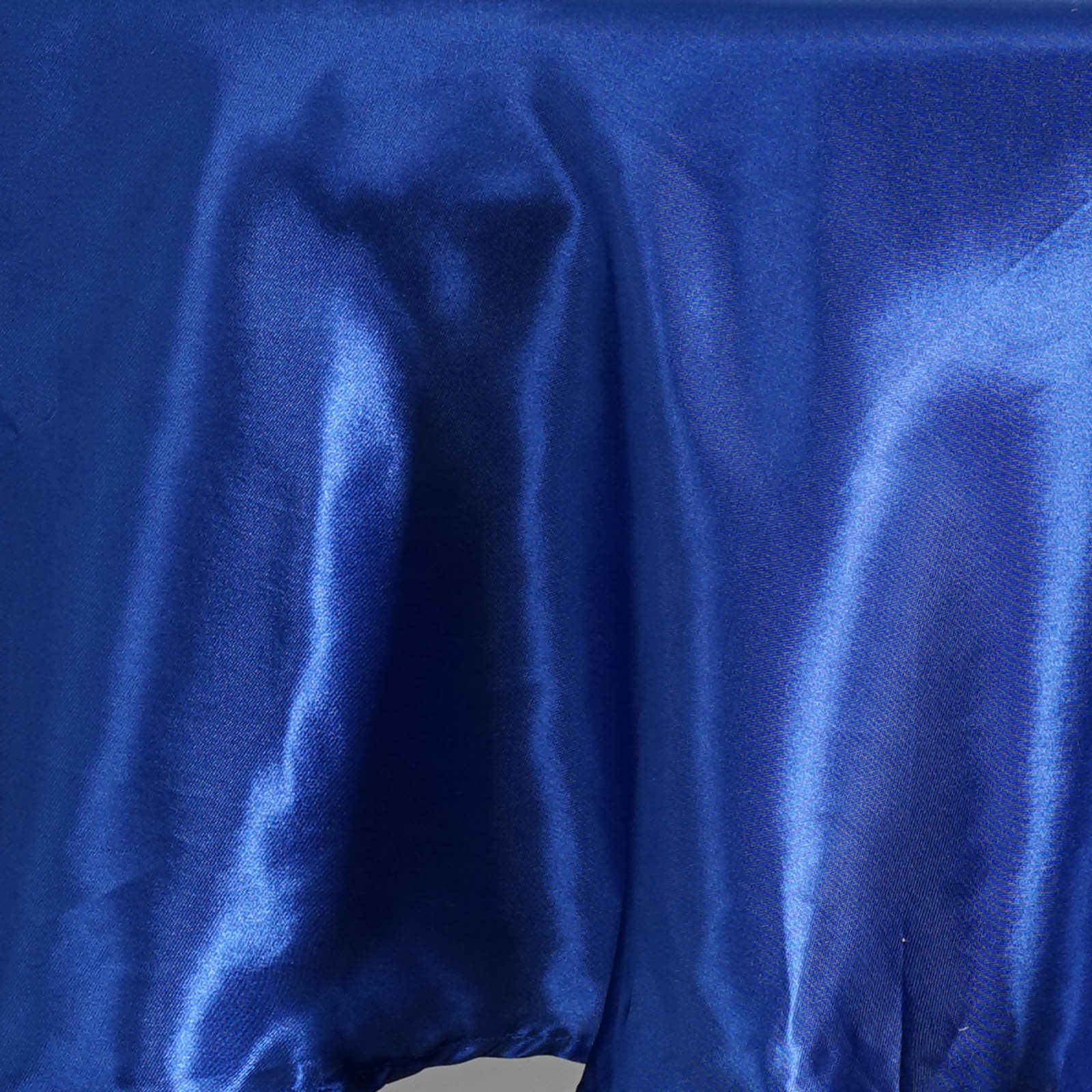 Royal Blue Satin 90 Round Tablecloth - Smooth, Lustrous & Stain-Resistant