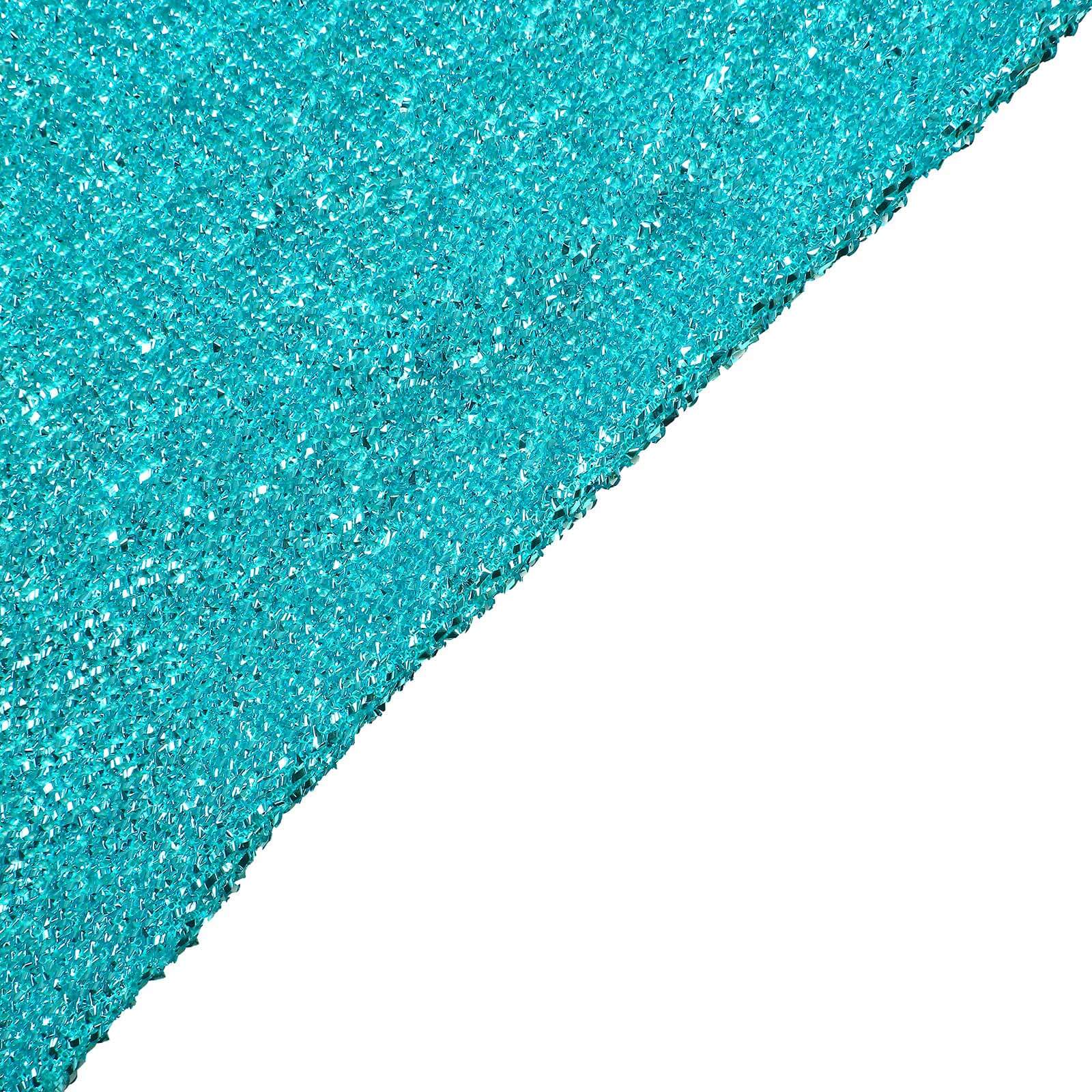 Hot Sale! 7.5ft Turquoise Metallic Shimmer Tinsel Spandex Double-Sided Wedding Arch Backdrop Cover