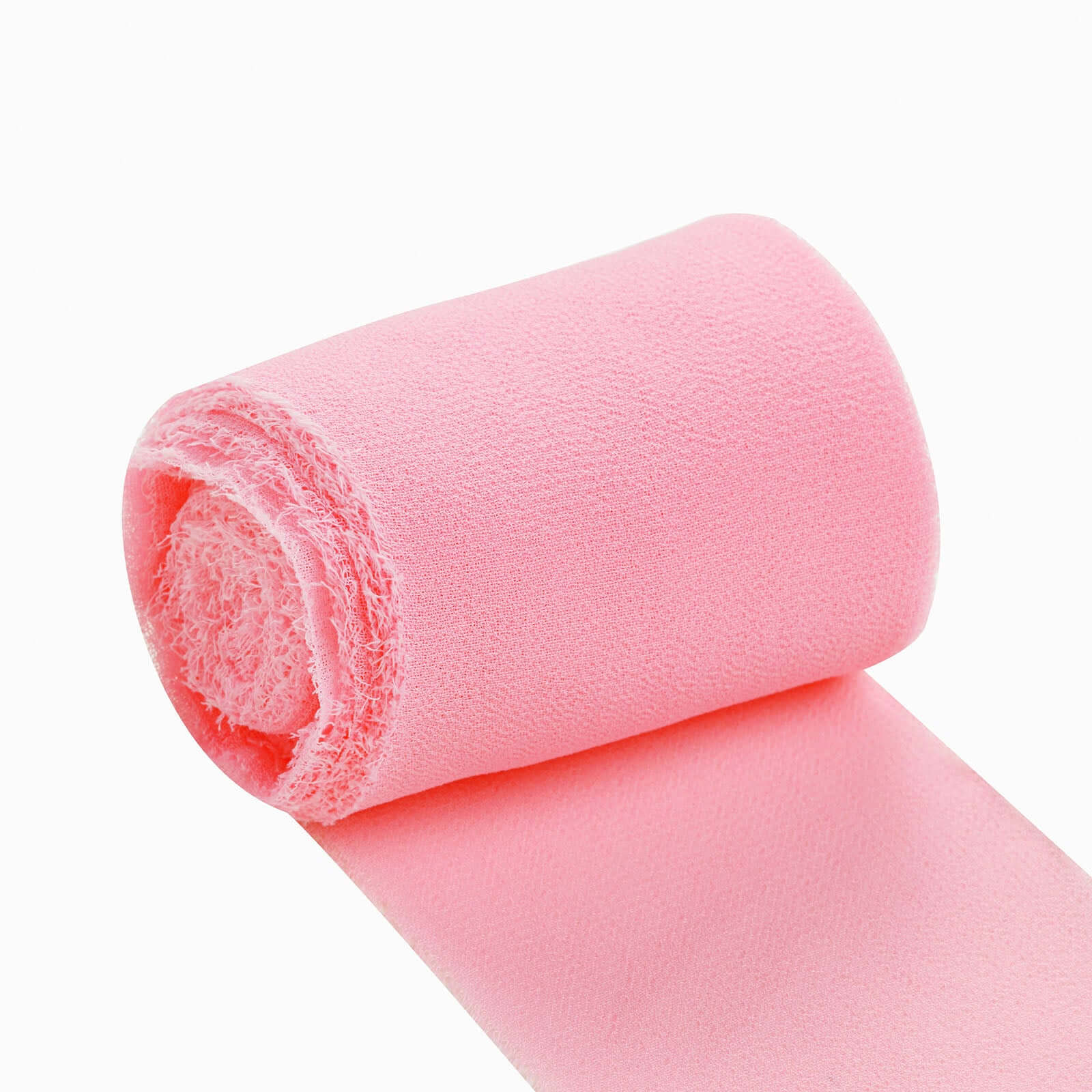 2-Pack Pink Silk-Like Chiffon Linen Ribbon Rolls for Bouquets, Wrapping, and Decor - 6 Yards Each!