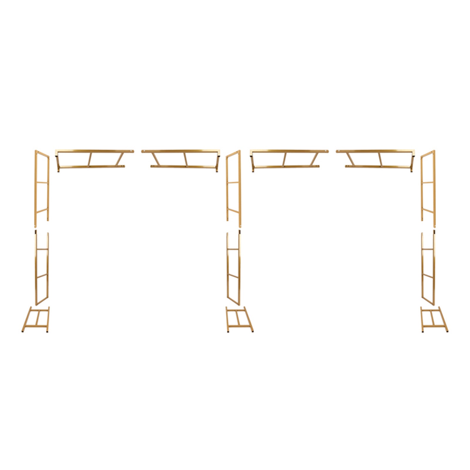 Hot Sale! 6ft x 12ft Freestanding Gold Rectangular Arbor Backdrop Stand for Party Decor