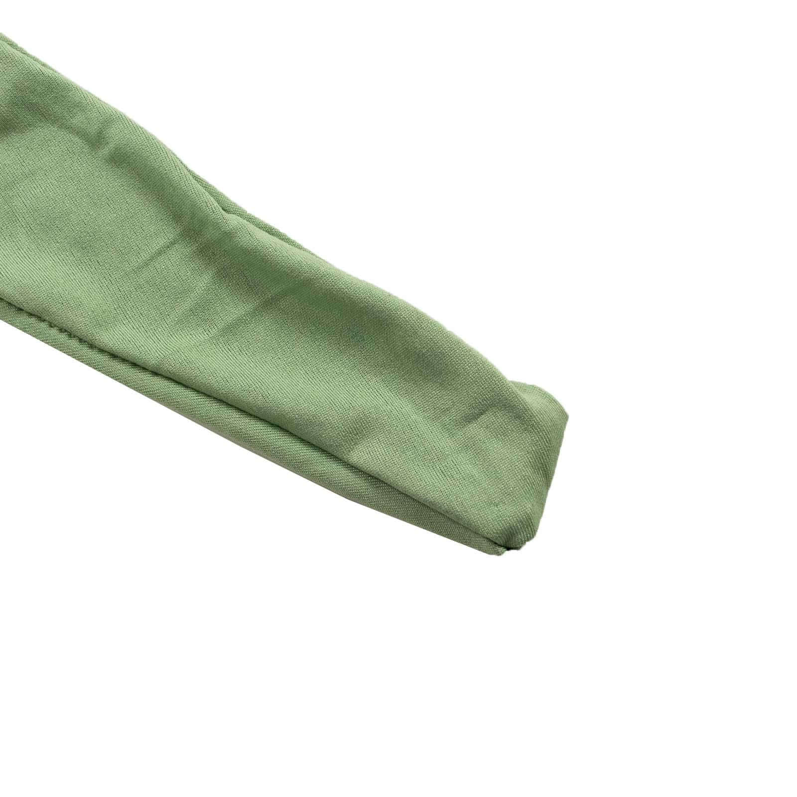 Customizable Set of 2 Sage Green Spandex Covers for Half Crescent Moon Wedding Arch Stands