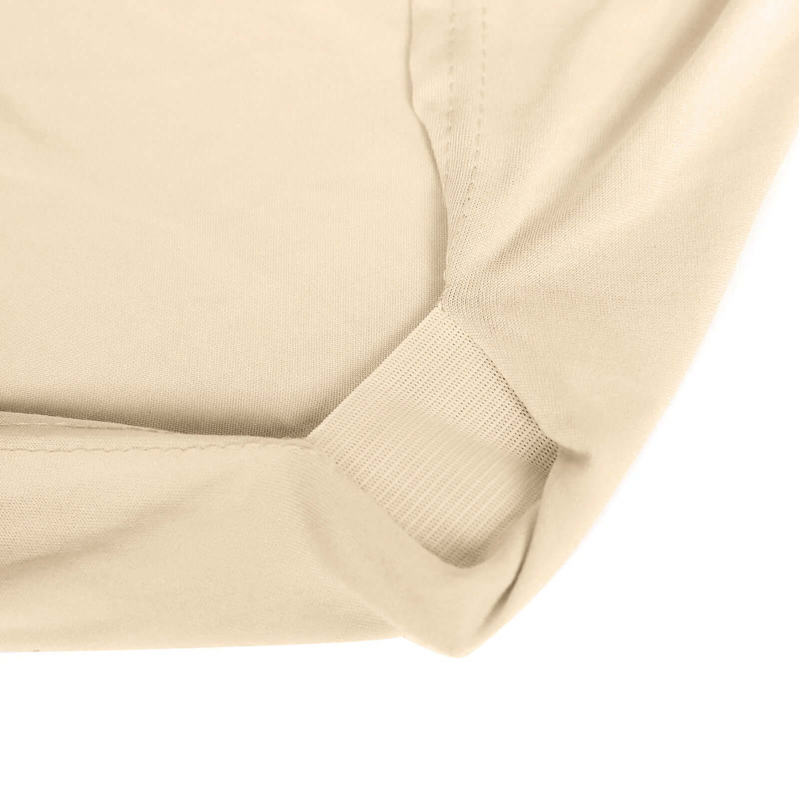 Beige Stretch Spandex Chair Cover for Banquet Chairs - 160GSM Premium Fabric