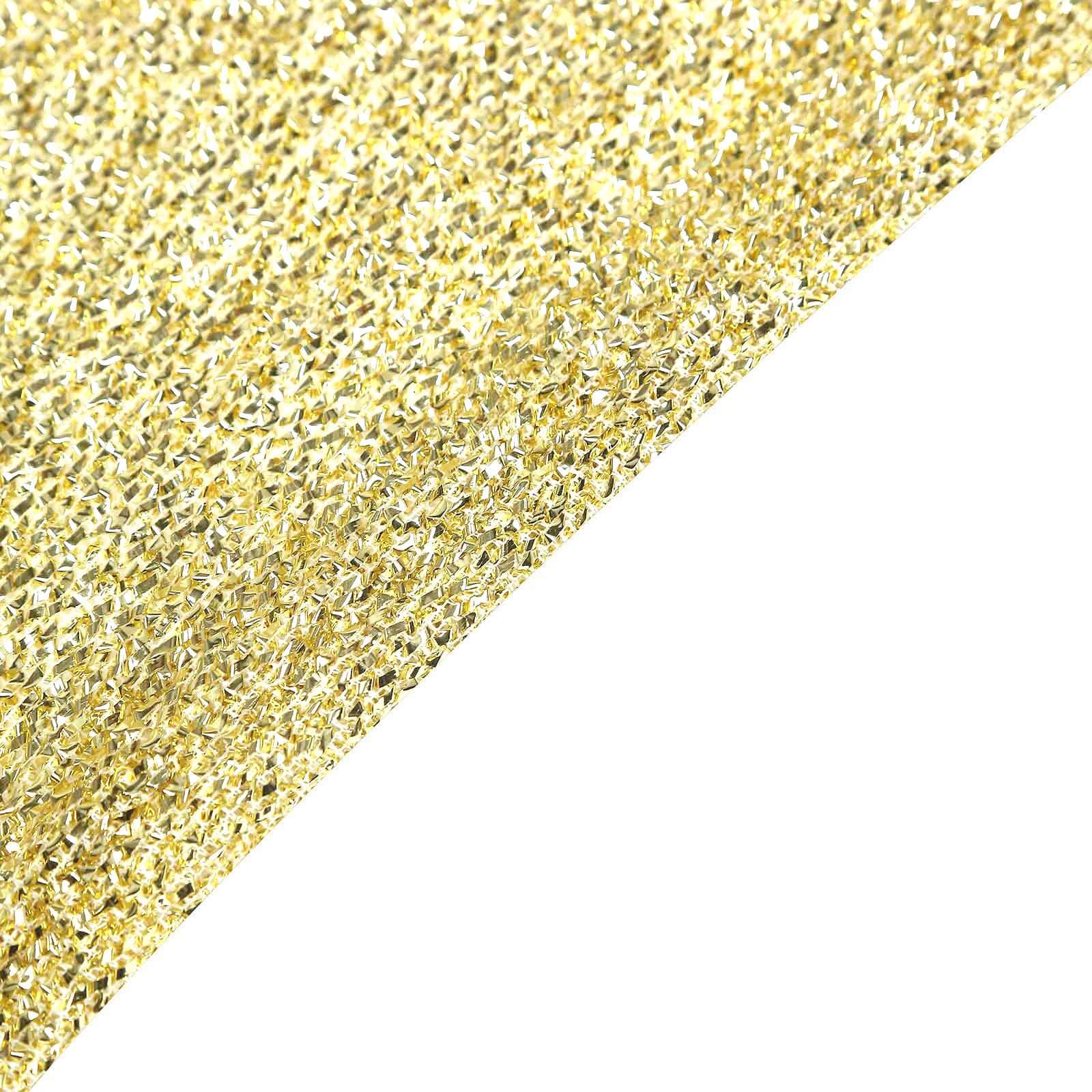 5ft Champagne Shimmer Tinsel Spandex Backdrop Cover for Fitted Round - Top Wedding Arch