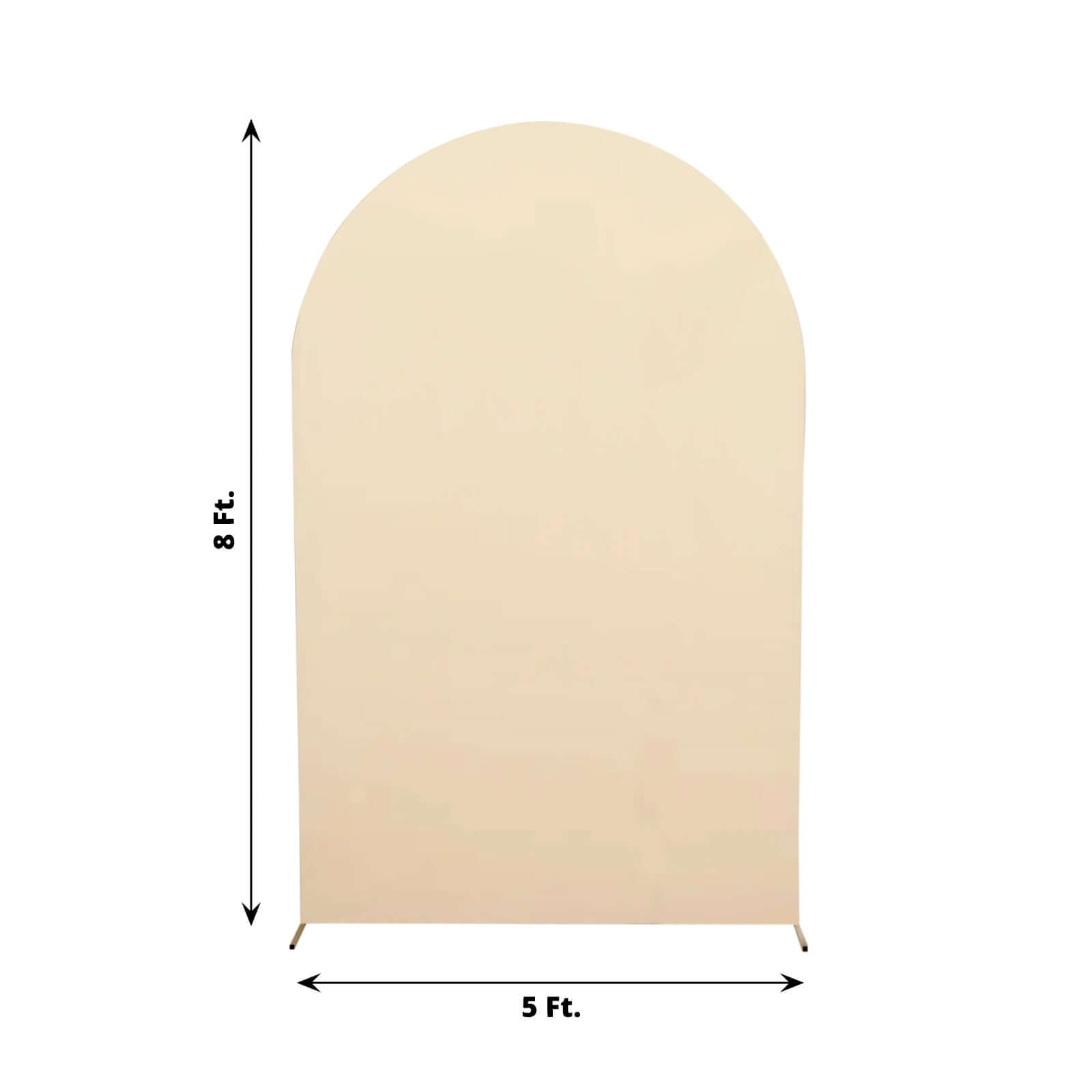 Hot Sale! 8ft Matte Beige Spandex Wedding Arch Cover for Round Top Stand