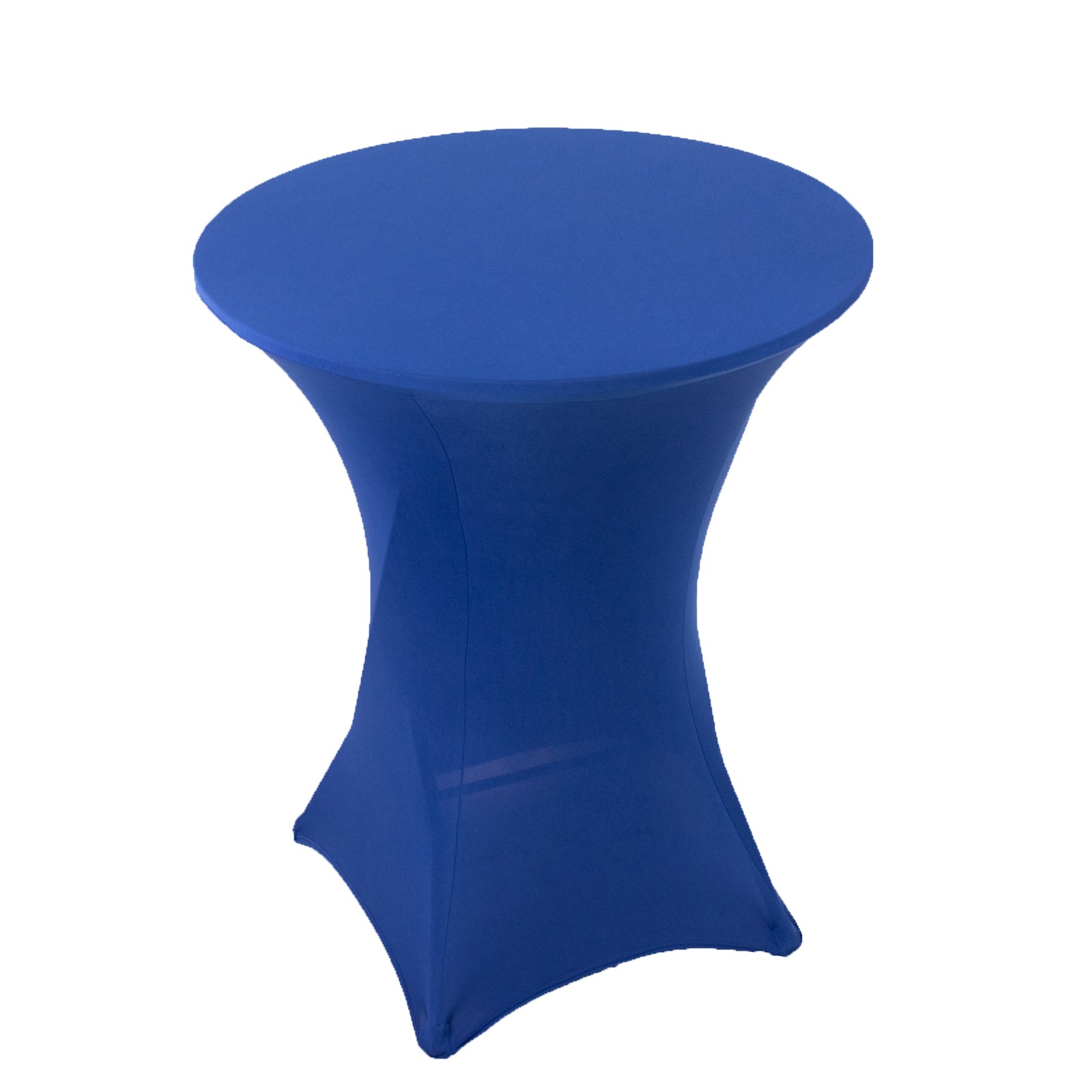 Royal Blue Spandex Stretch Fitted Cocktail Table Cover - Easy to Maintain, Ideal for 33-36