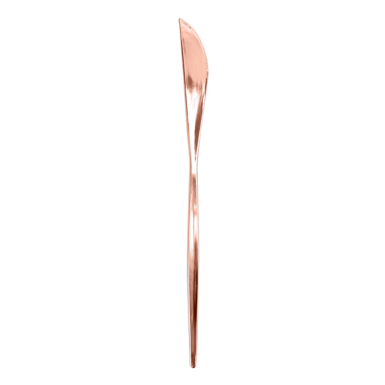 Premium 24-Pack Disposable Rose Gold Plastic Knives - 8.5 Inches