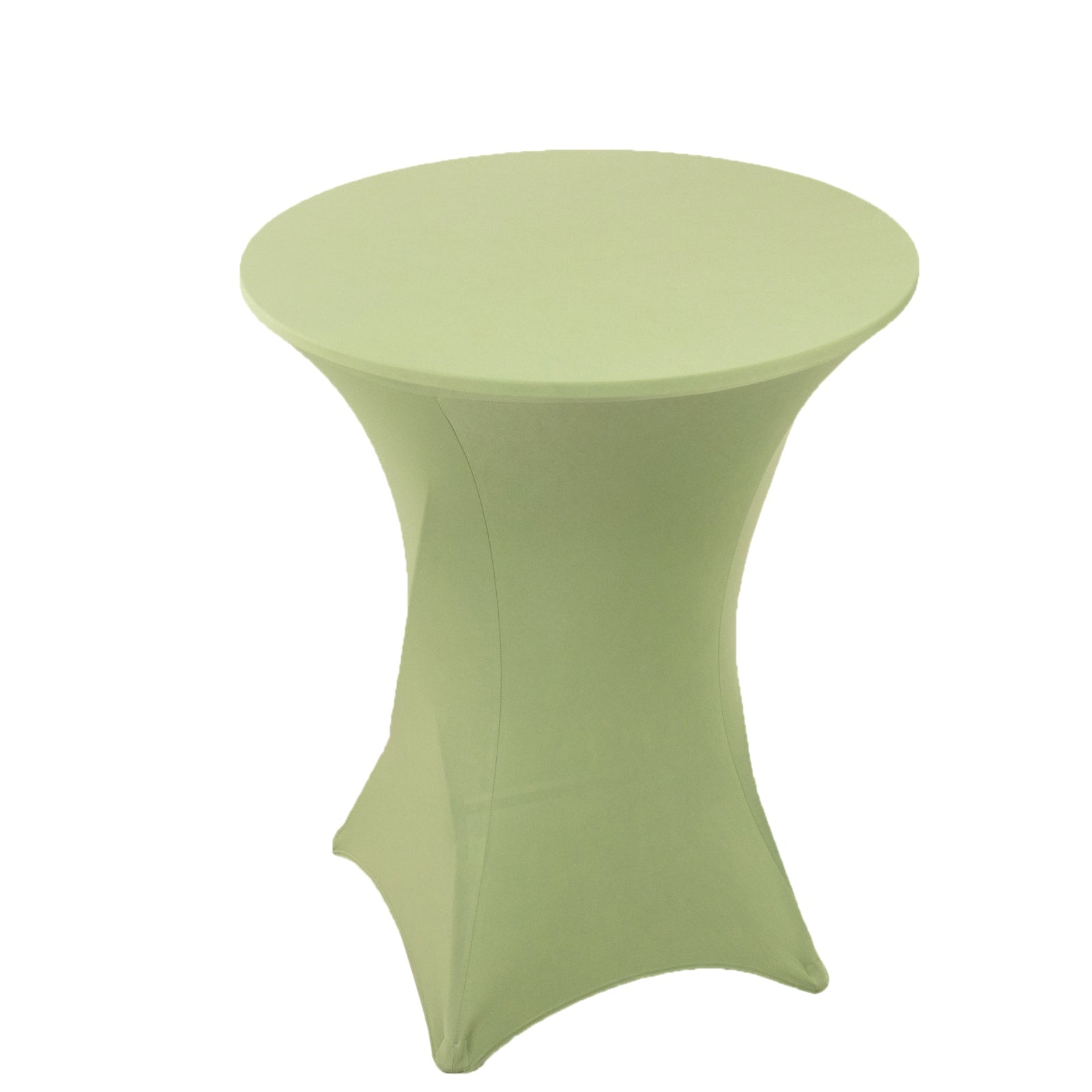 Sage Green Stretch Spandex Fitted Cocktail Table Cover for 33 - 36 Round Tables