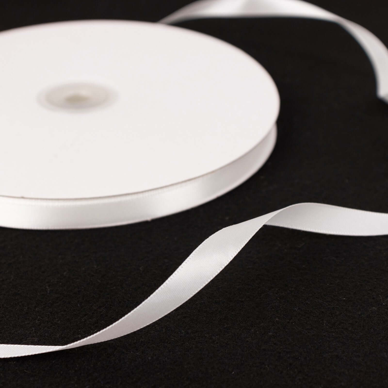 Hot Sale! 100-Yard 3/8-Inch White Single-Face Decorative Satin Ribbon for Various Occasions